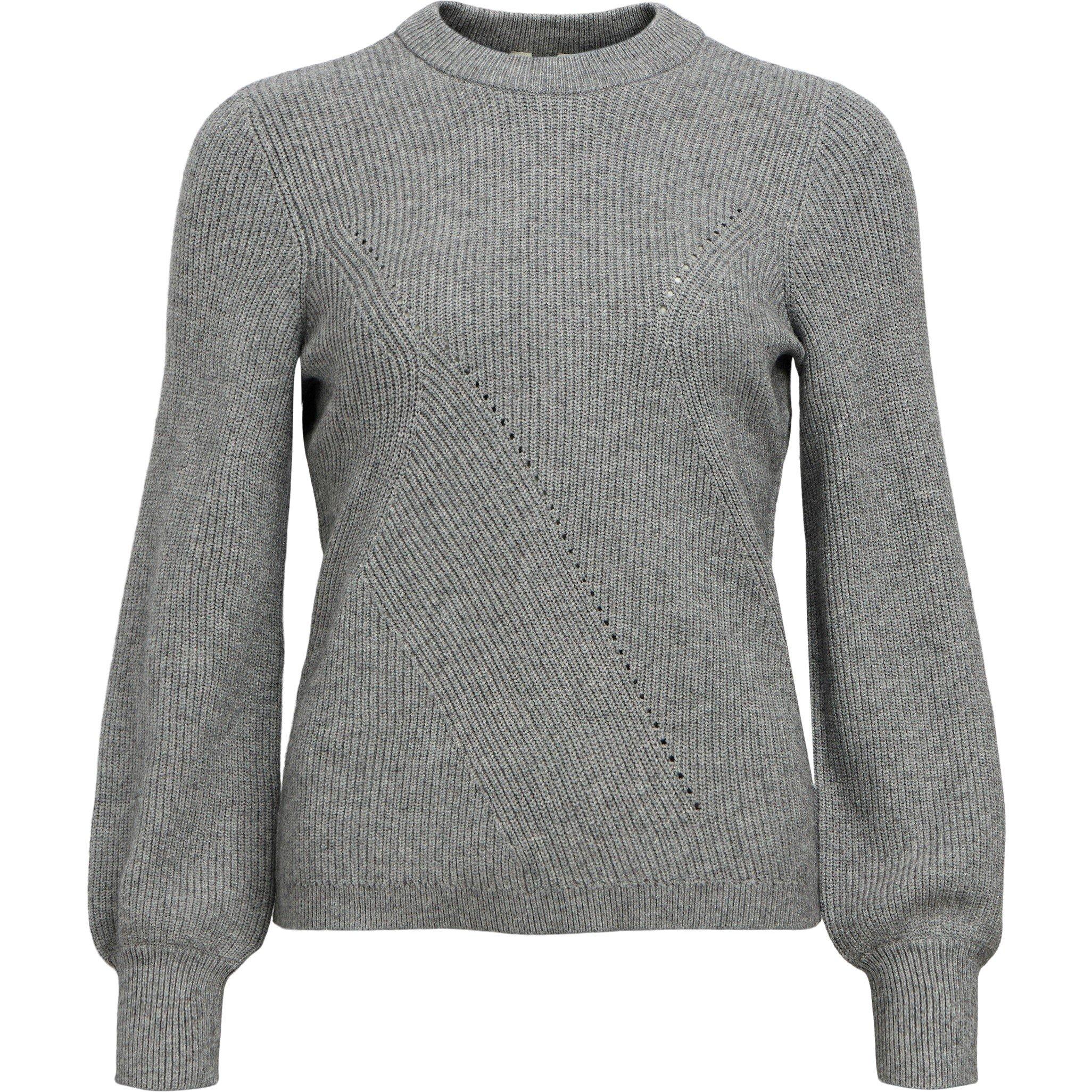 Srednje siva - Object - Women's Ditte Crew Neck Jumper - 5