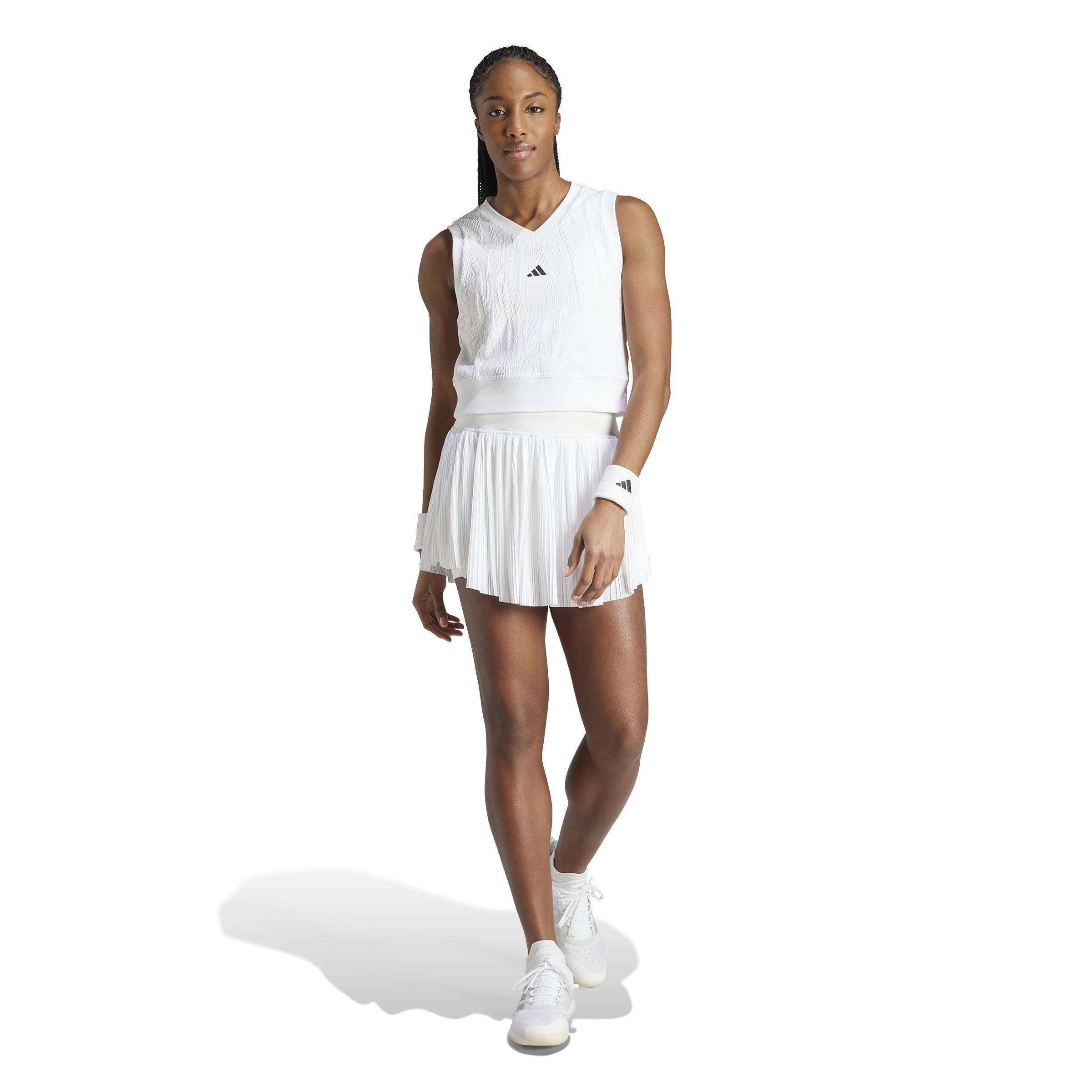 Weiß - adidas - Tennis Pro AEROREADY Crop Top Womens - 7