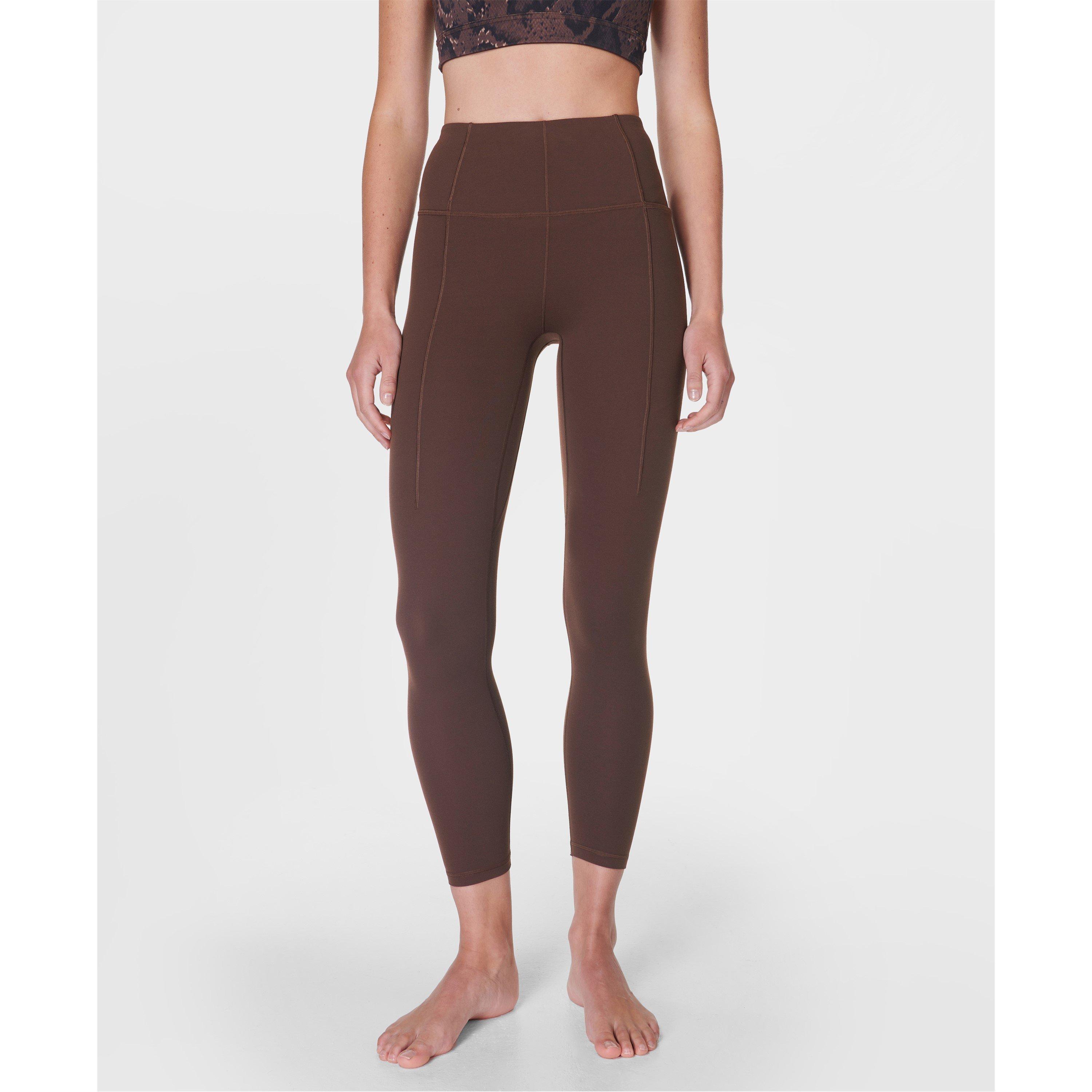 Cacao Brown - Sweaty Betty - Women's 7/8 Length Soft Yoga Leggings - 1