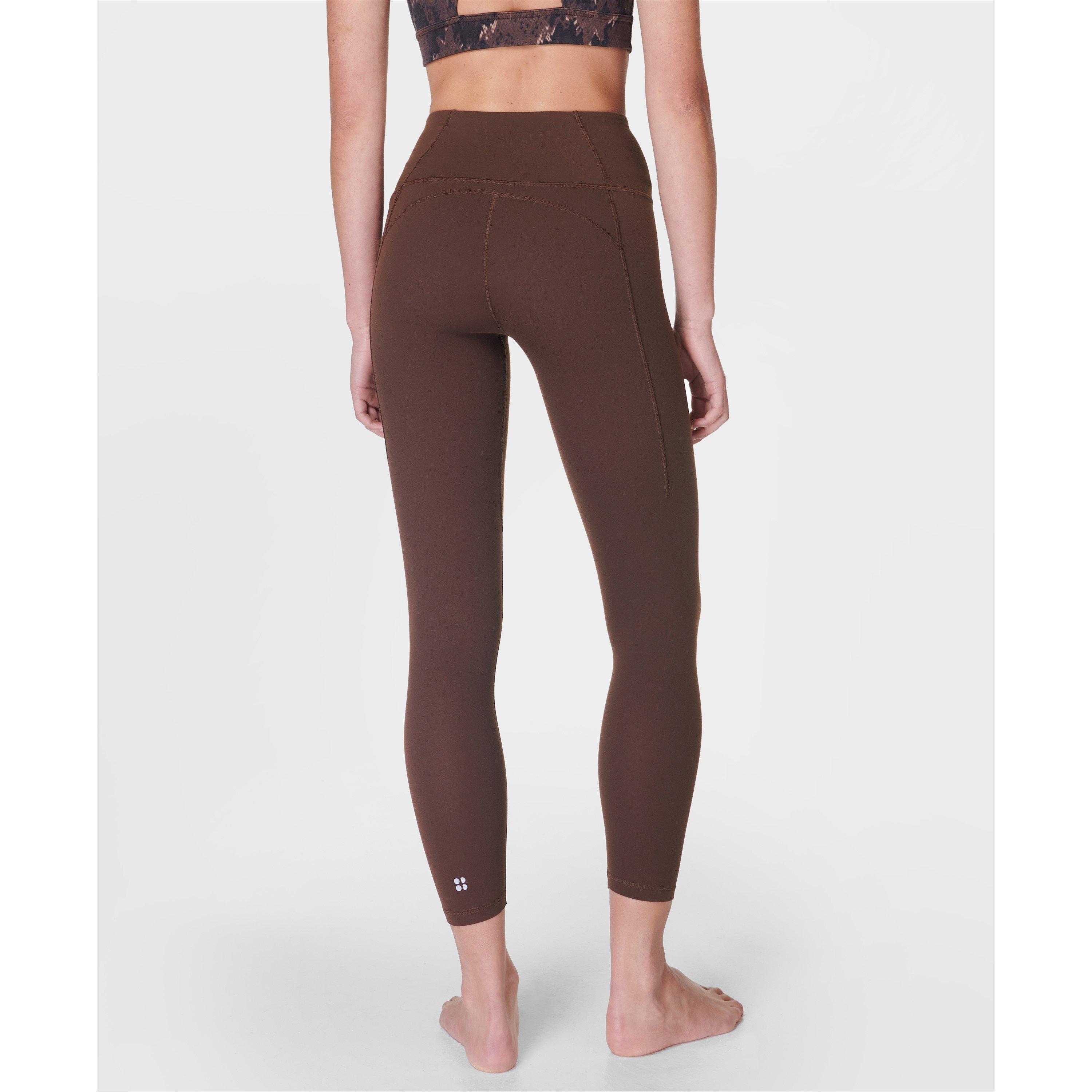 Cacao Brown - Sweaty Betty - Women's 7/8 Length Soft Yoga Leggings - 3