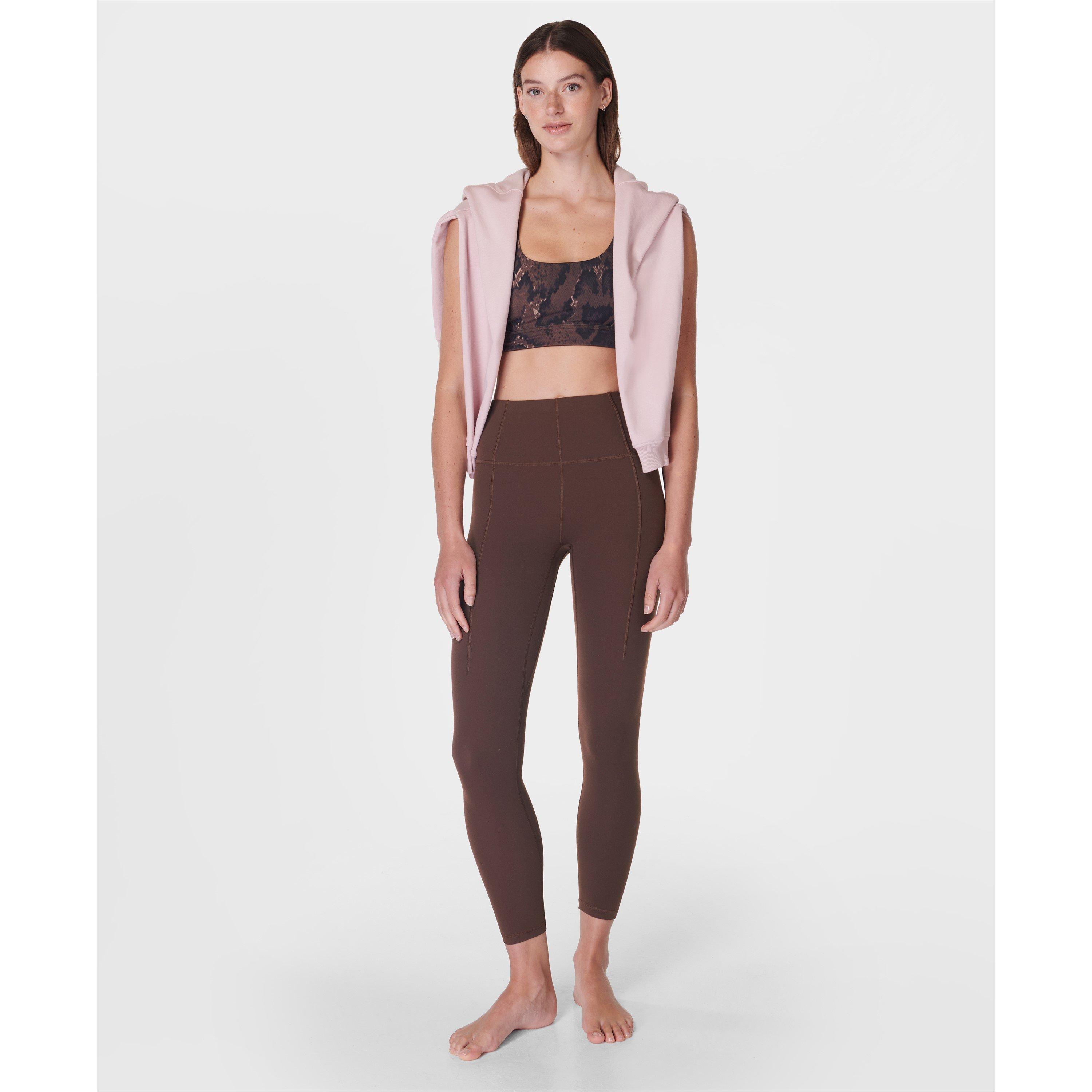 Cacao Brown - Sweaty Betty - Women's 7/8 Length Soft Yoga Leggings - 4
