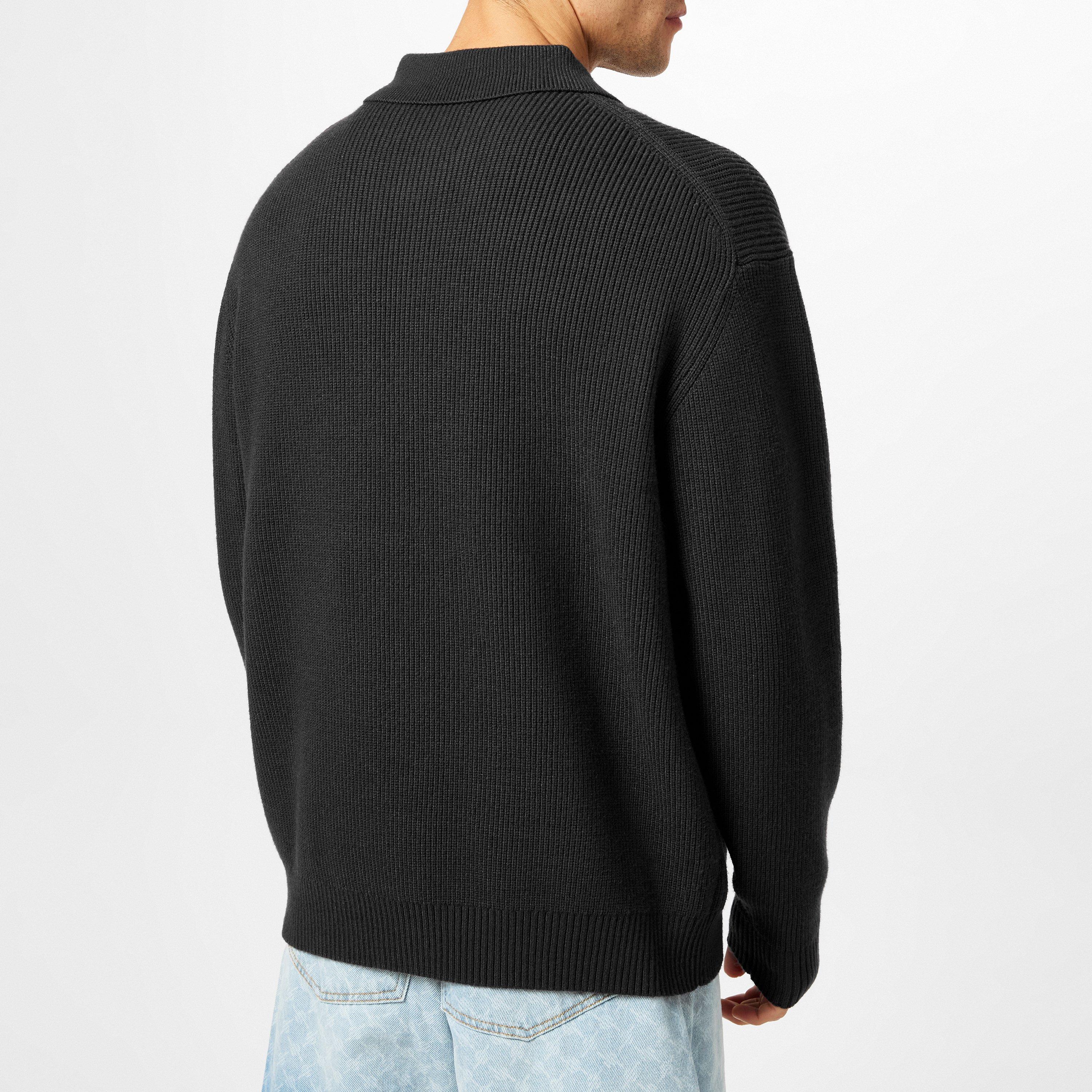 Washed Black - Jack Wills - Quarter-Zip Rib Knitted Top - 4