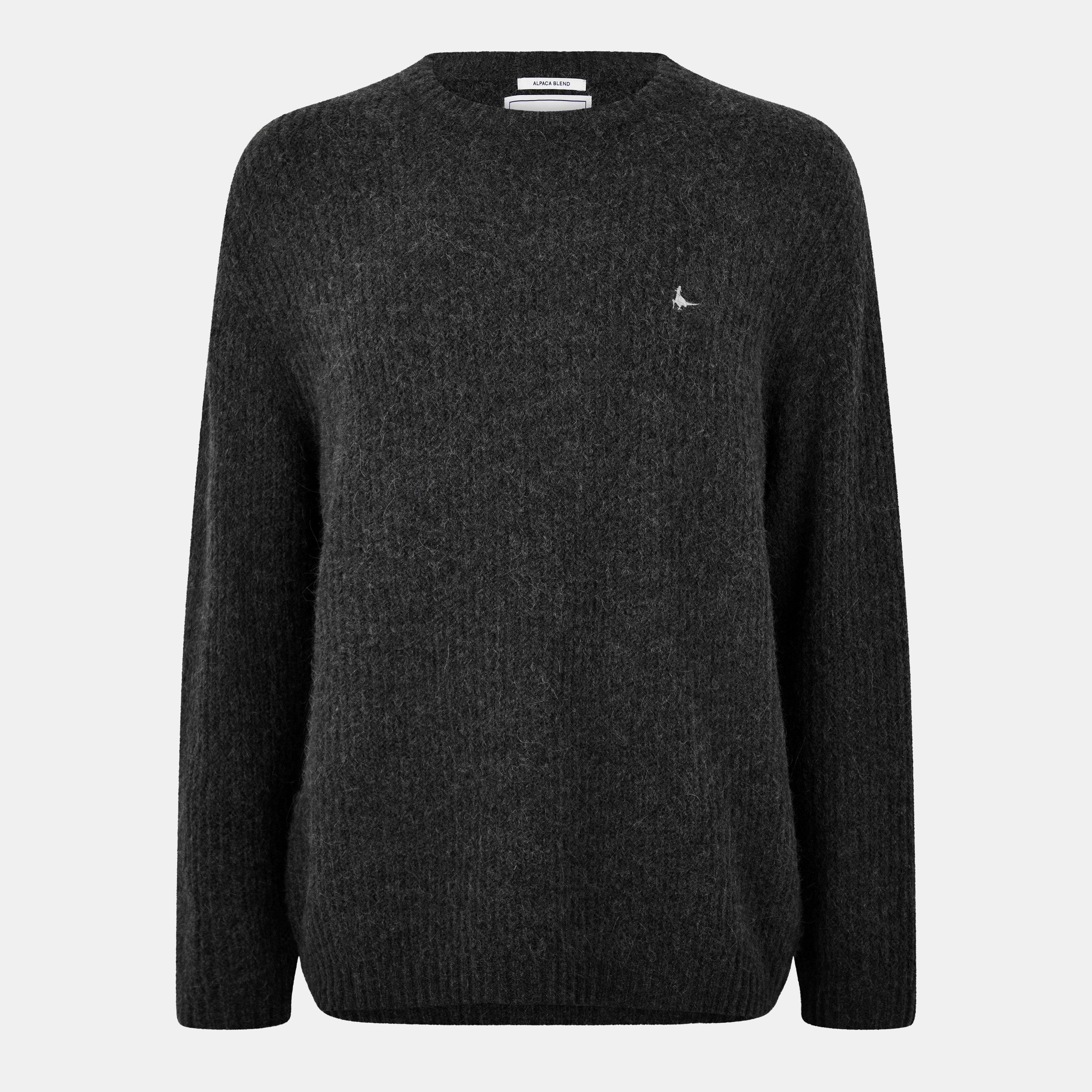Noir délavé - Jack Wills - Men's Cosy Slouch Crew Neck Jumper - 1