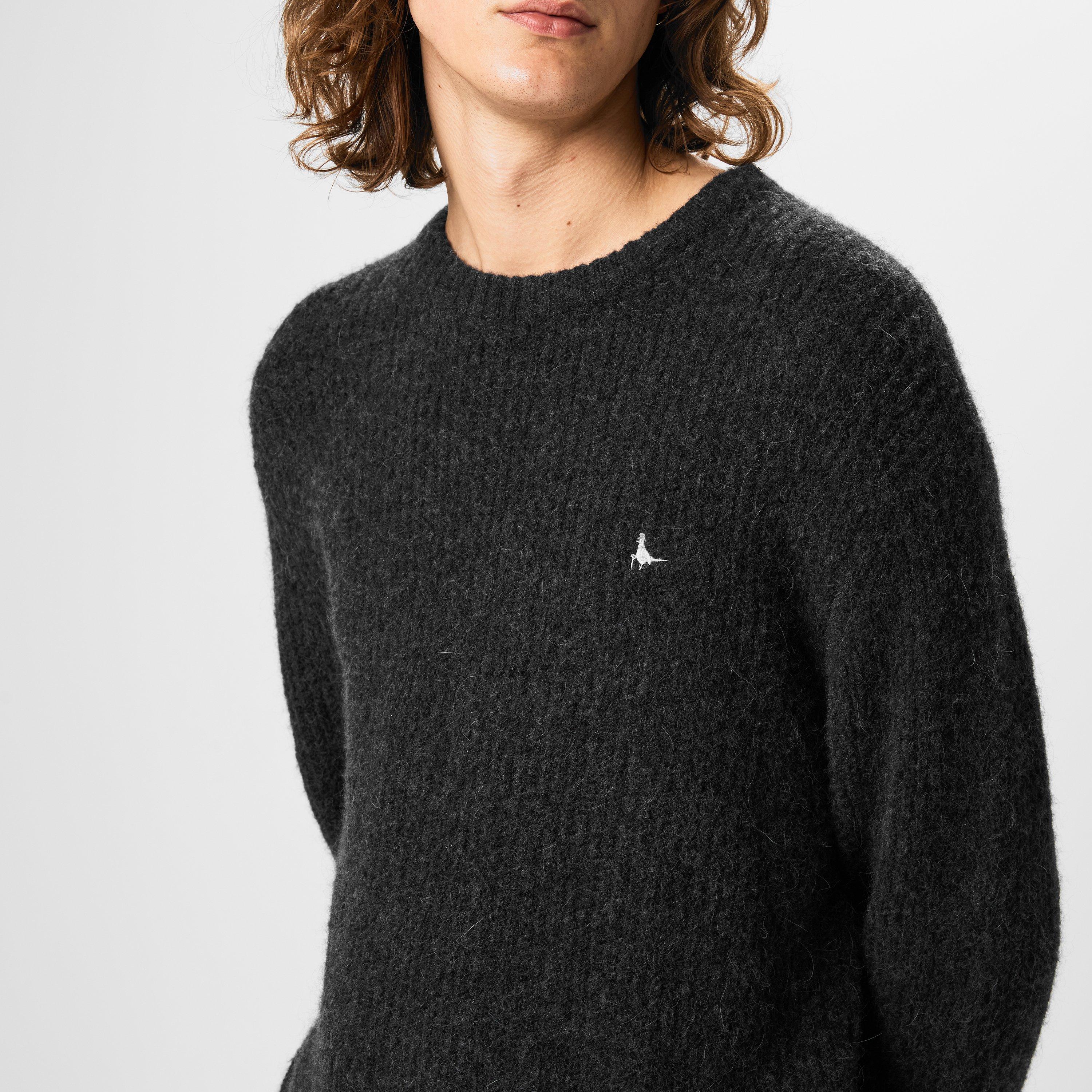 Noir délavé - Jack Wills - Men's Cosy Slouch Crew Neck Jumper - 5