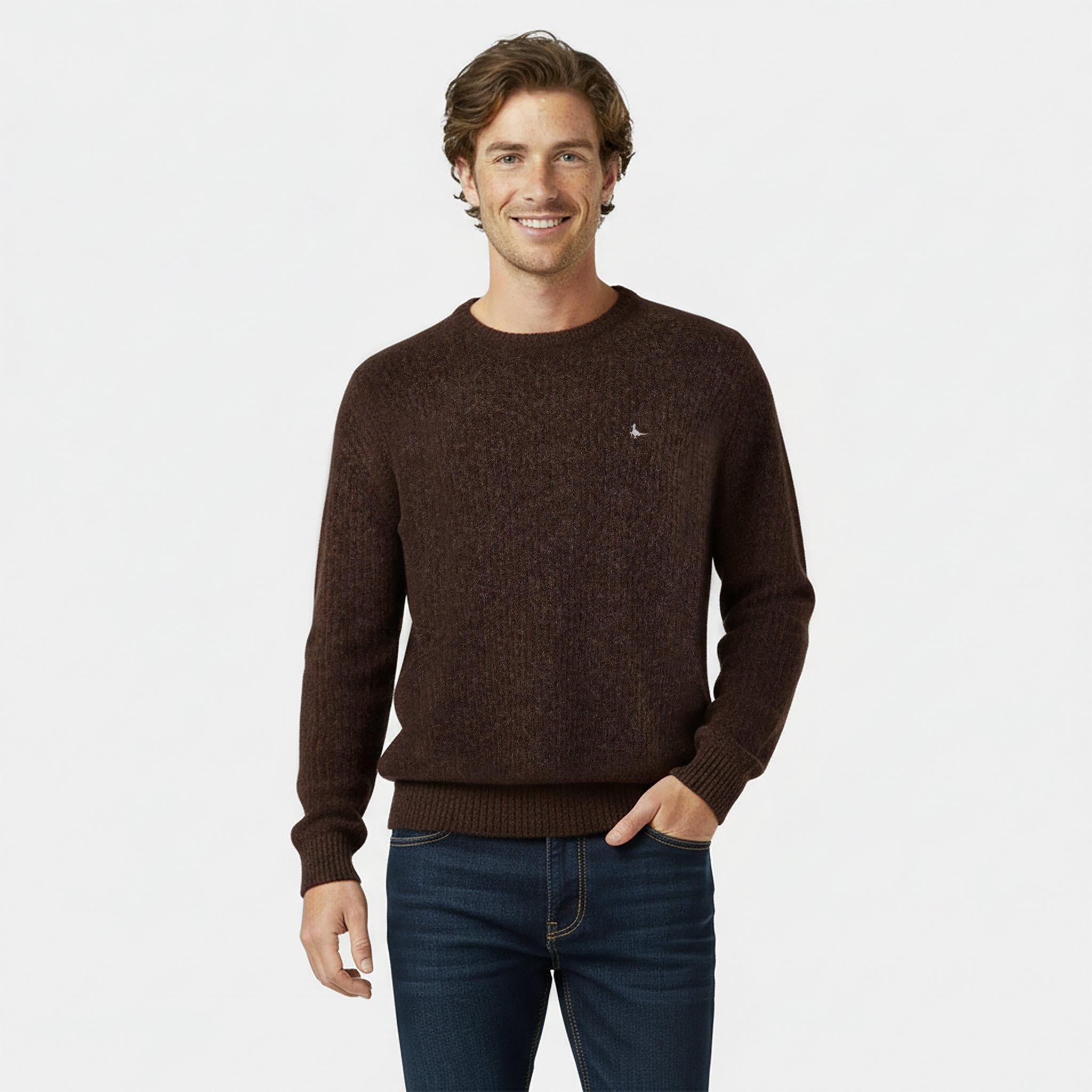 Coffee Marl - Jack Wills - Men's Cosy Slouch Crew Neck Jumper - 3
