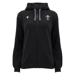 Macron Welsh Rugby Union Zip Hoodie 2024 Womens