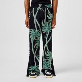 Amiri Twisted Palms Tapestry Flared Trousers