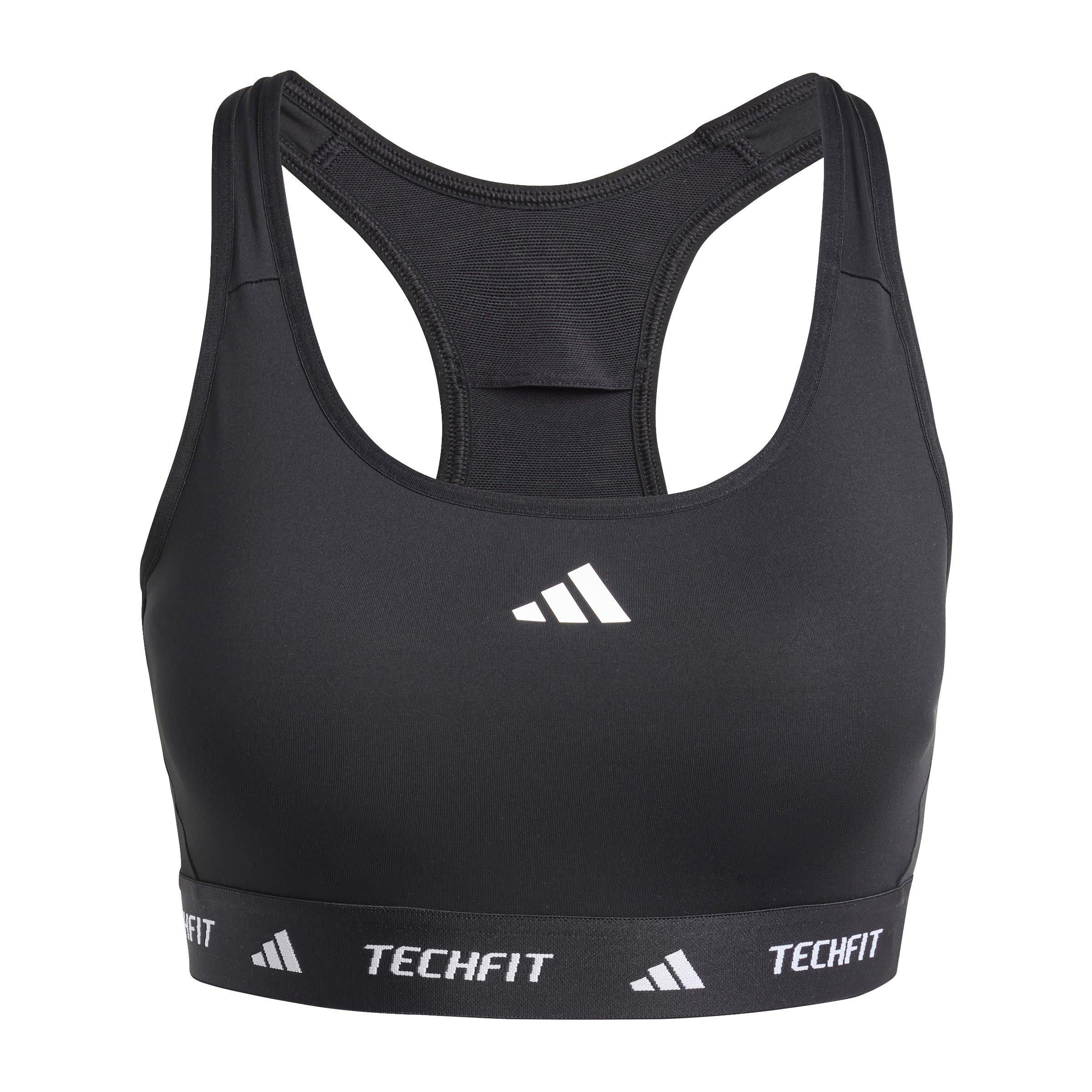Preto/Branco - adidas - TECHFIT Bra - 1