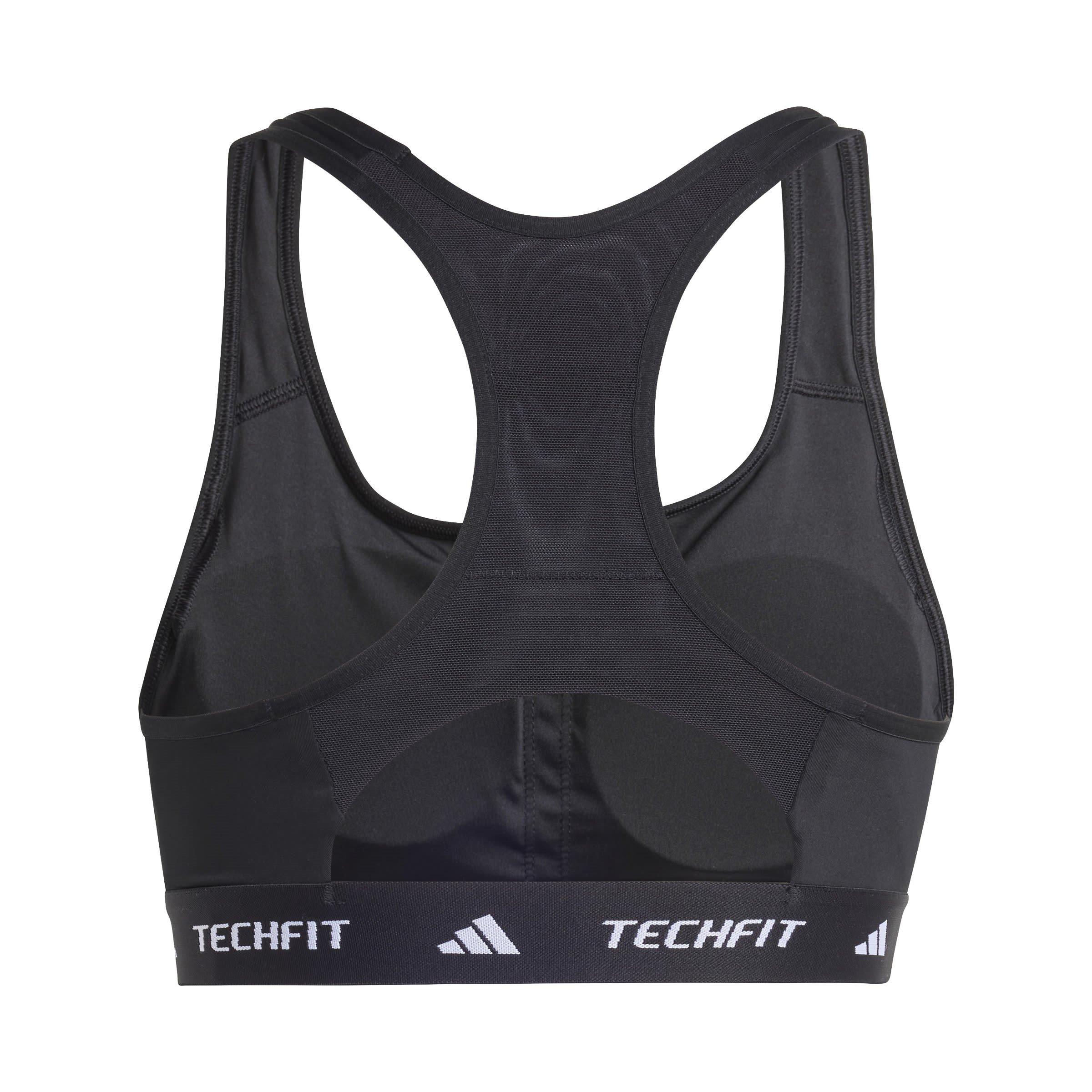 Preto/Branco - adidas - TECHFIT Bra - 2