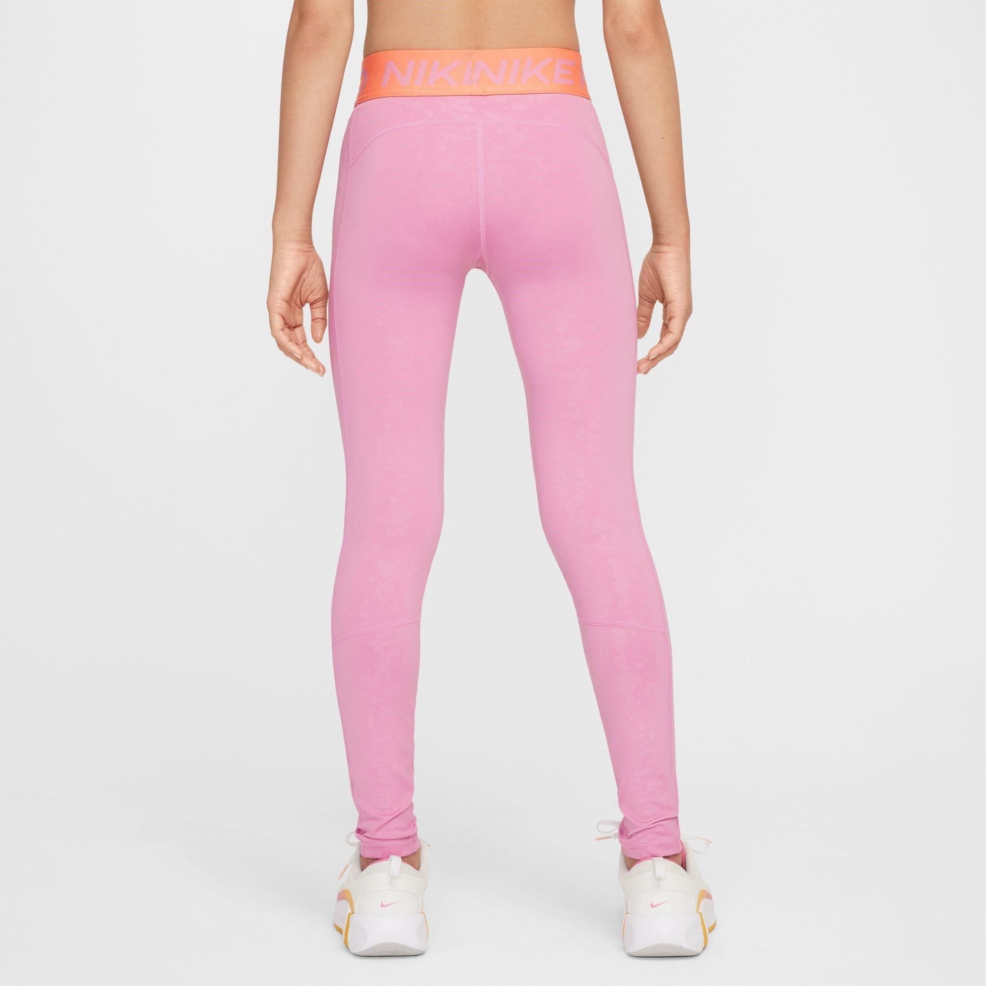 Pink AOP - Nike - Nike Pro Girls' Dri-FIT Leggings - 2