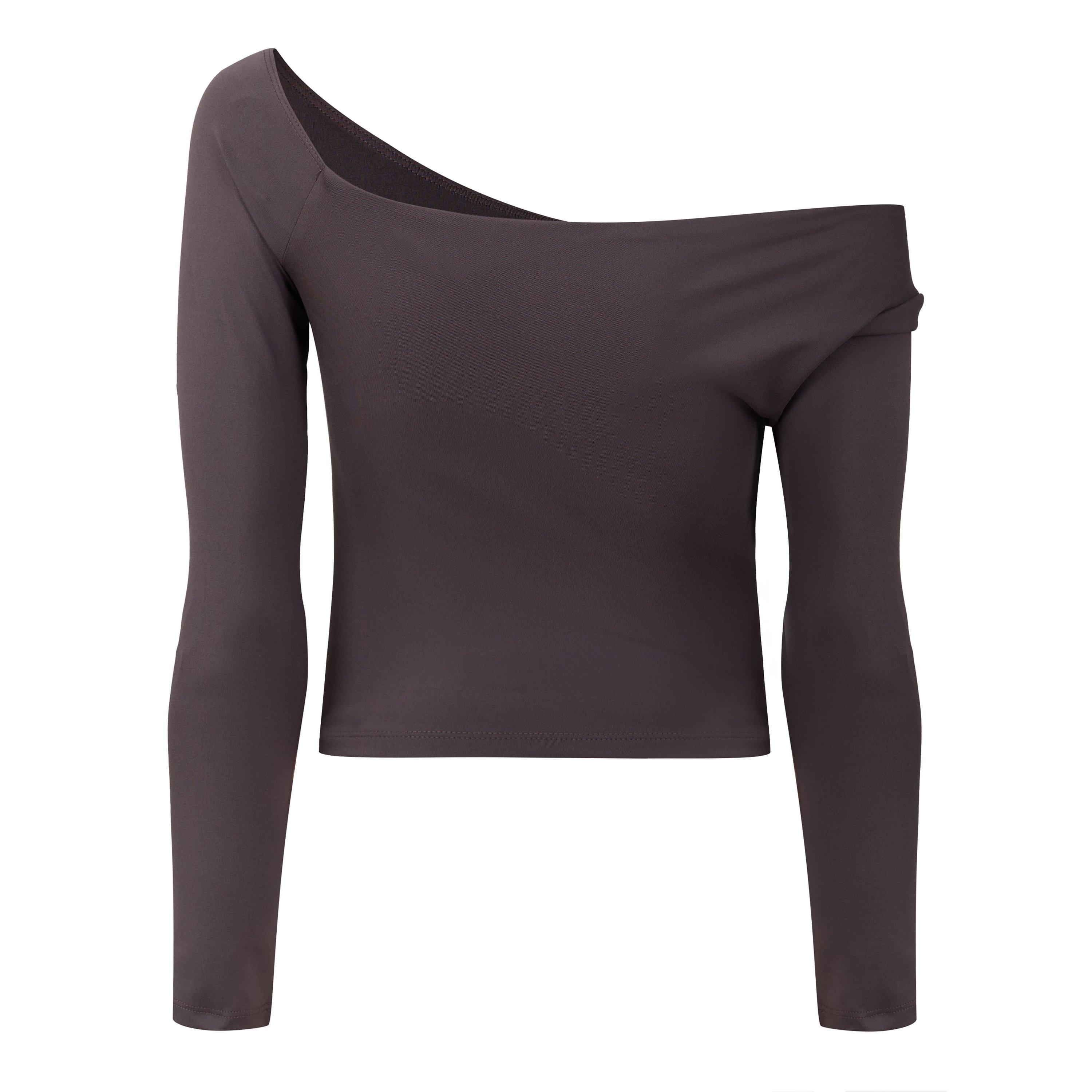 BROWN - TALA - 365 ASYMMETRIC LS TOP - 2