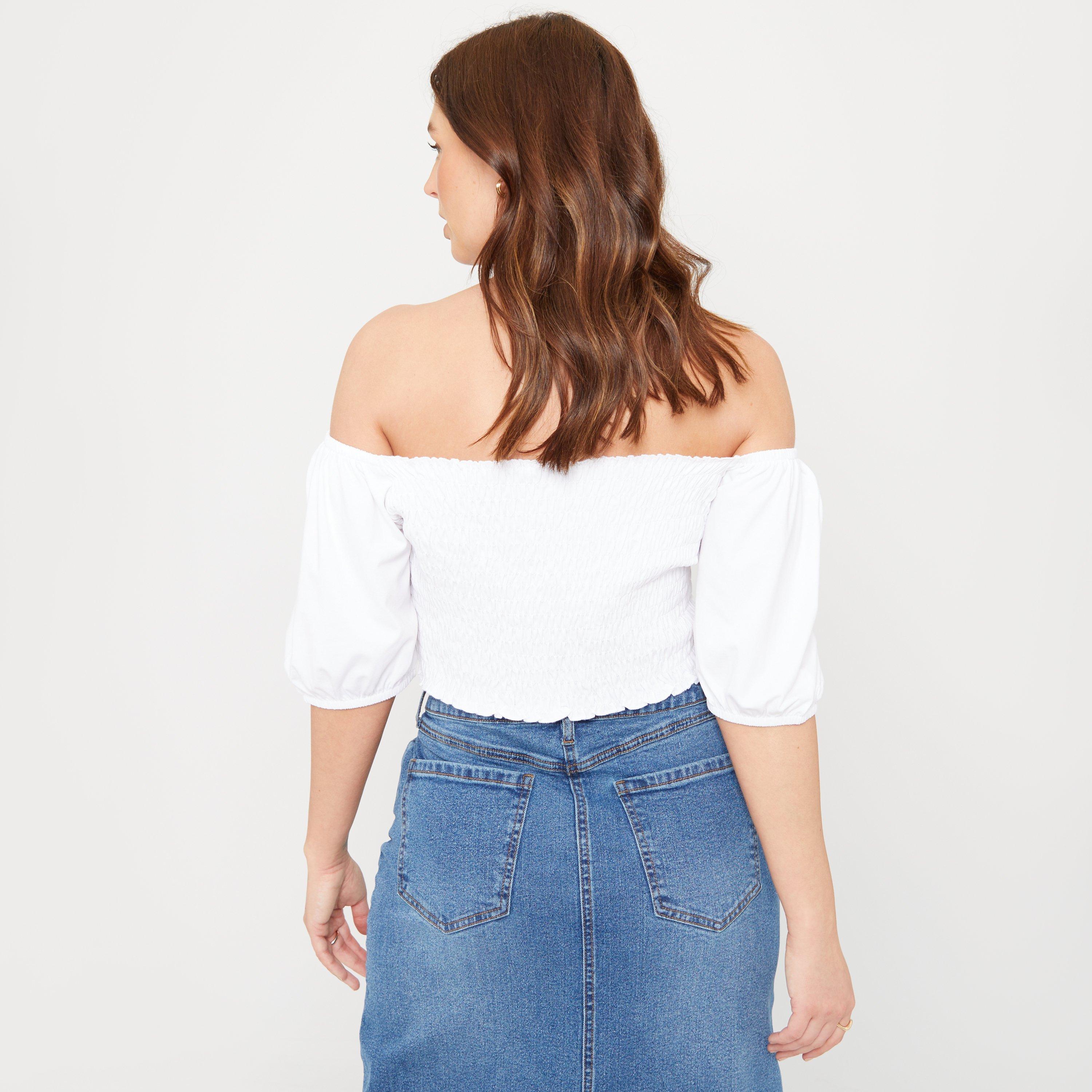 White - Be You - Puff Sleeve Top Womens - 2