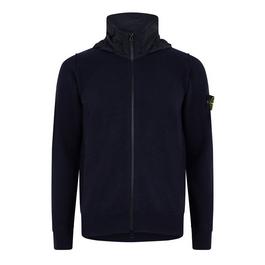 Stone Island Zipped Hooded Cardigan