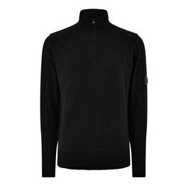 CP Company Lambswool Quarter Zipped Knit Sweatshirt