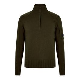 CP Company Lambswool Quarter Zipped Knit Sweatshirt