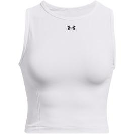 Under Armour Studio Gathered Solid Tank Top Womens Gym Vest