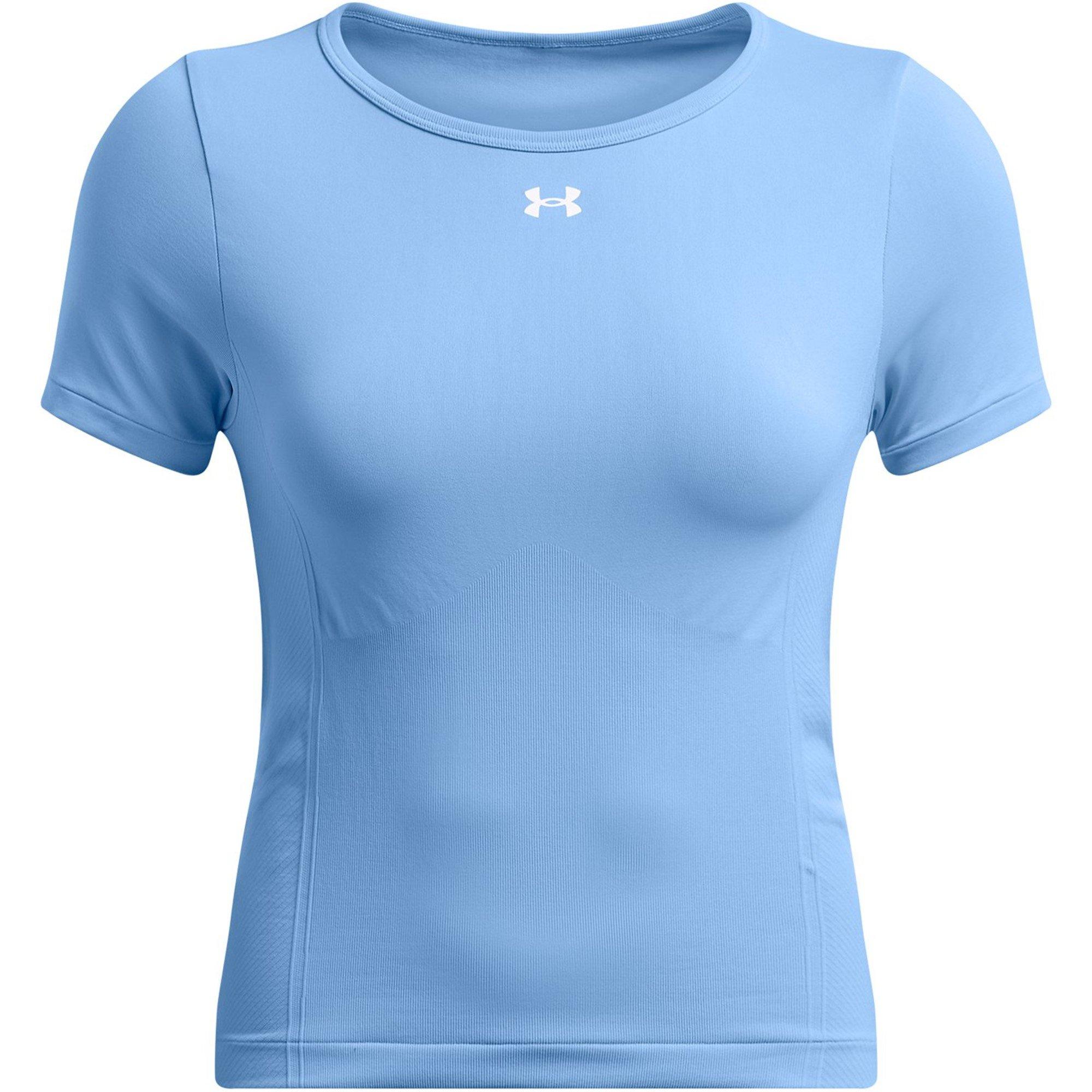 Blue - Under Armour - Women's Vanish Seamless Short-Sleeve Performance Gym Top - 1