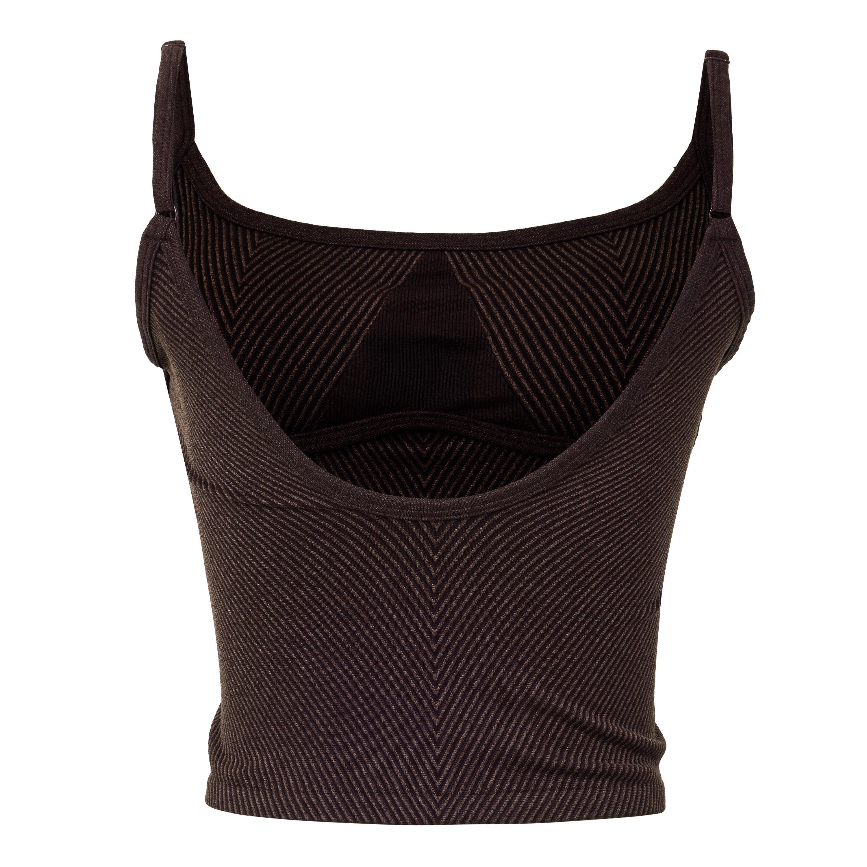 BROWN - TALA - Women's T Sculpt Seamless Contras Cropped Slim-Fit Performance Vest - 2