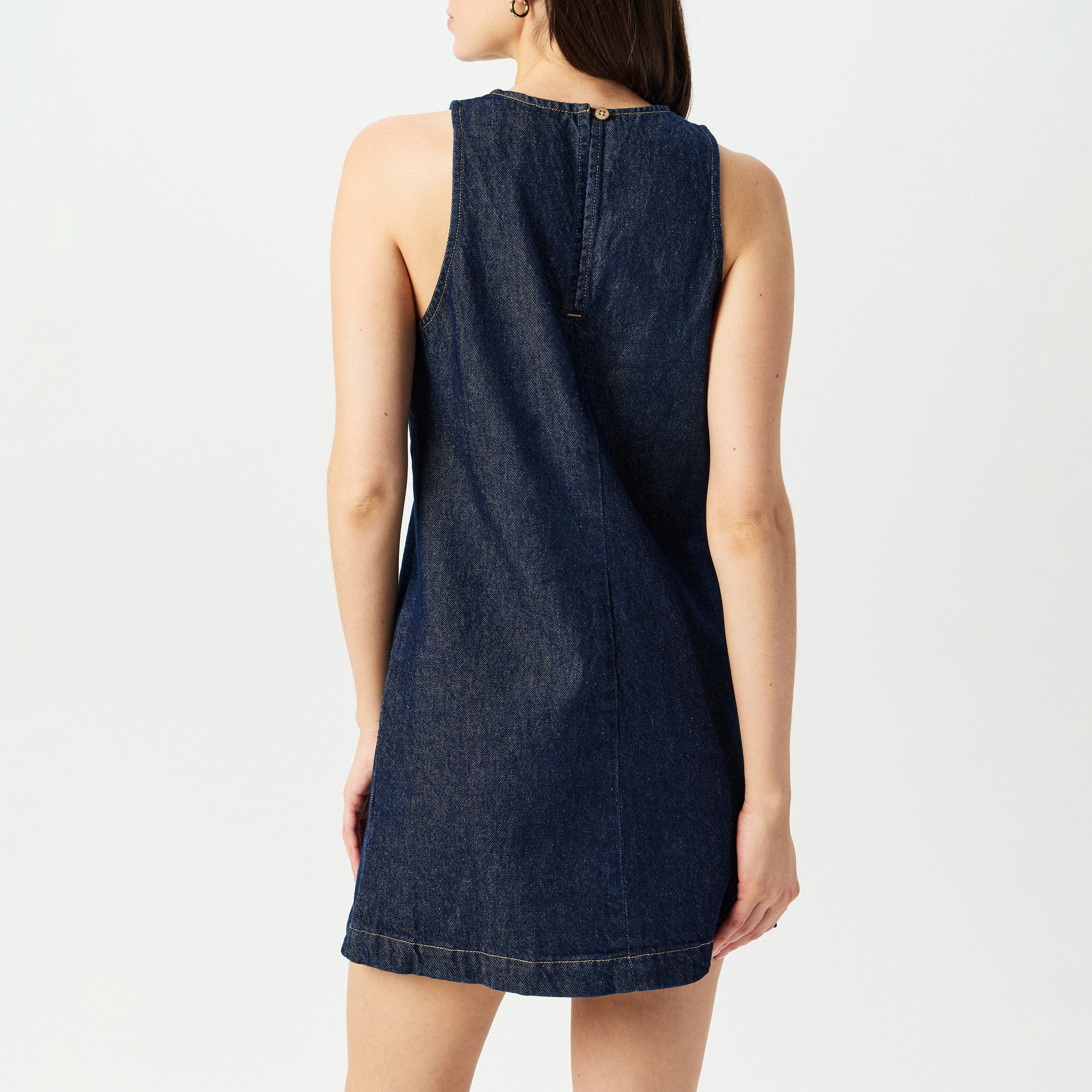 Blue - Nobodys Child - Palermo Racer Denim Pinny Dress - 4