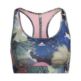 adidas Powerreact Training Medium-Support Allover Print Bra  Ld99