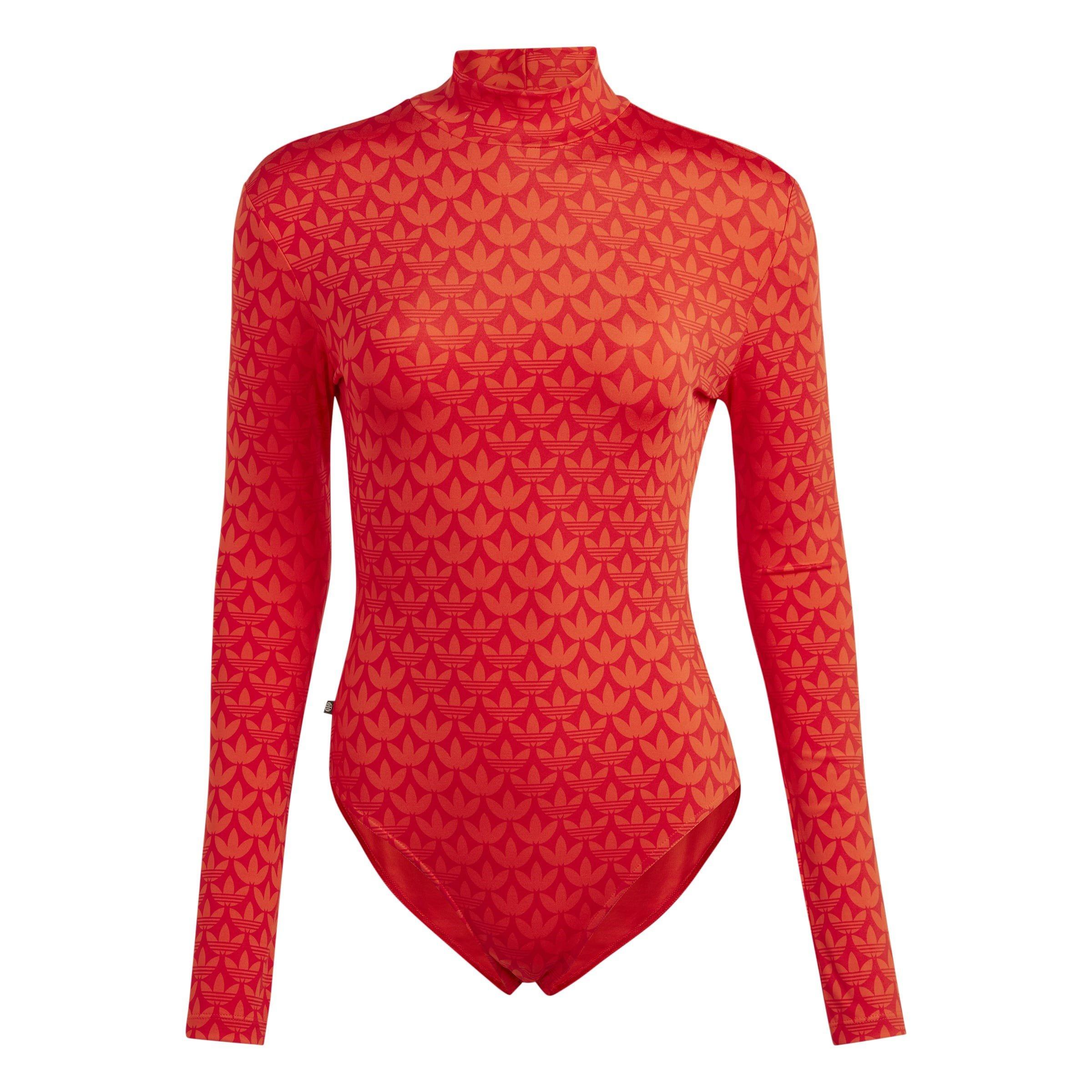 Red - adidas Originals - adidas Logo Bodysuit Womens - 1