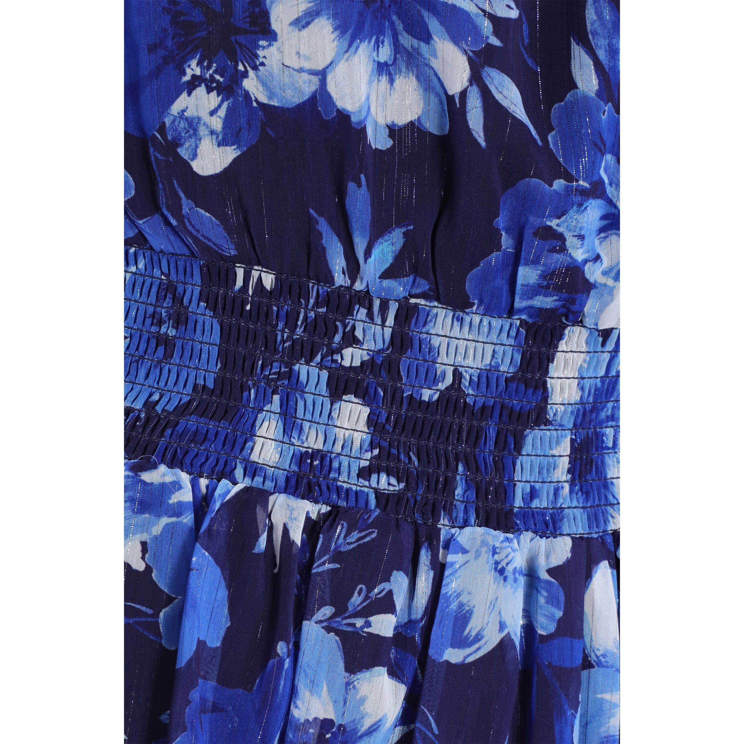 Multi - Quiz - Floral Chiffon Bardot Midi Dress - 6