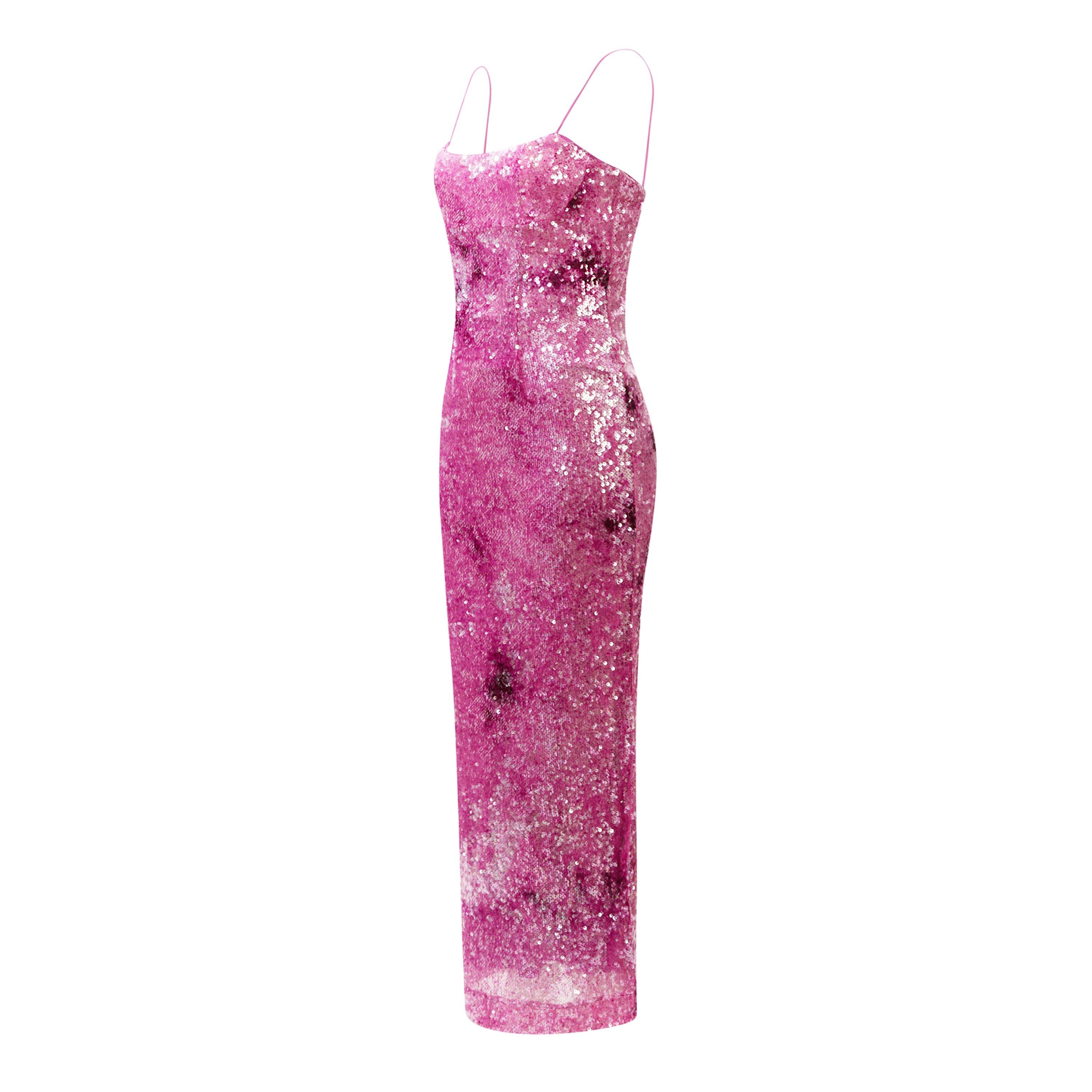 Party Pink - Bardot - Infinite Sequin Maxi Dress - 5