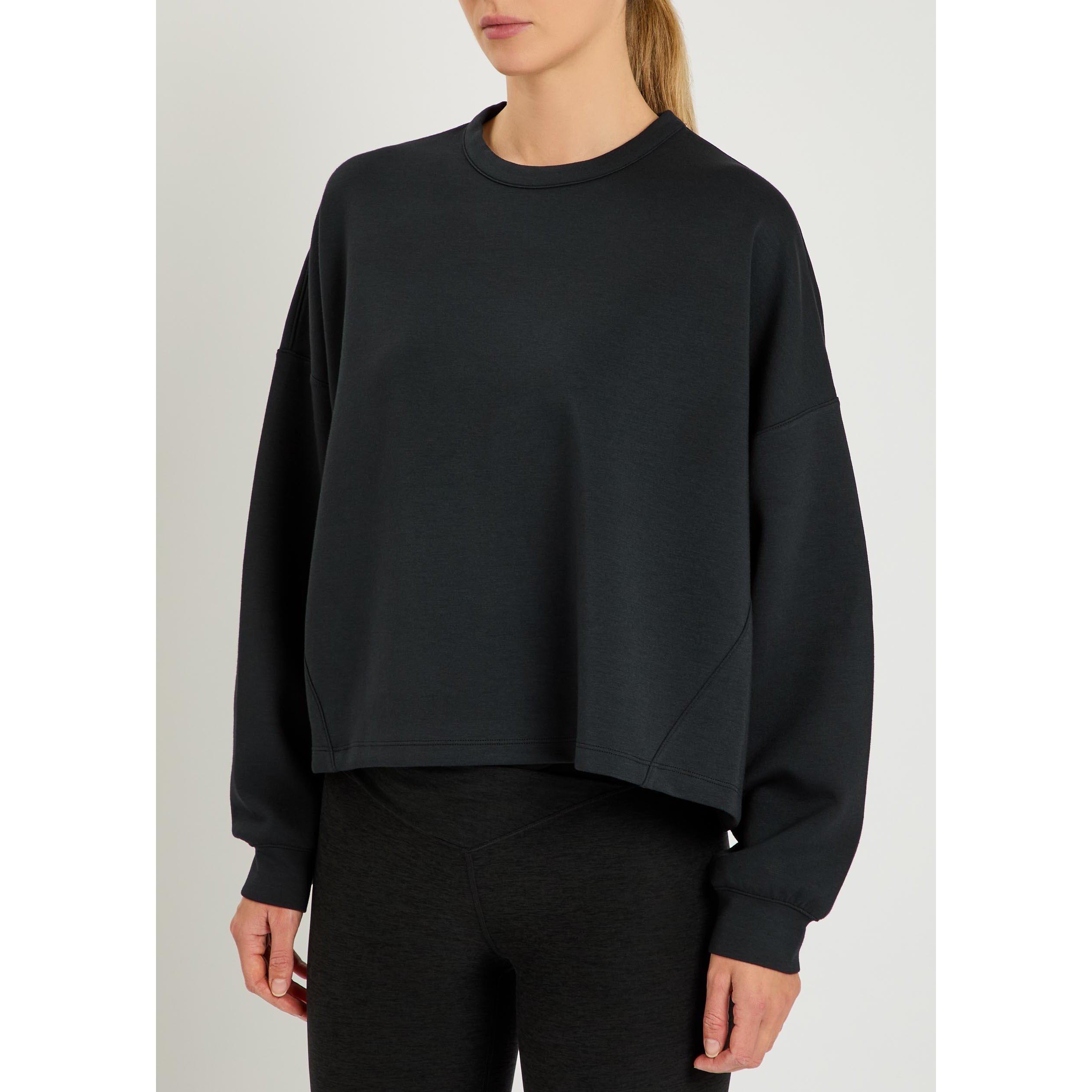 BLACK GREY - Nike - KW W NK 24.7 DF CREW SOFT KNIT - 2