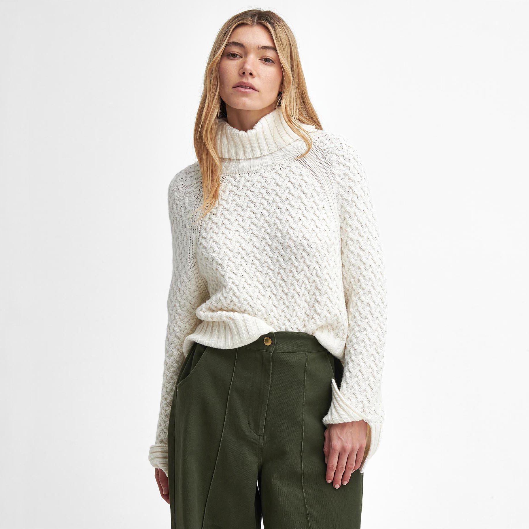 Ecru - Barbour - Malton Roll Neck Jumper - 2