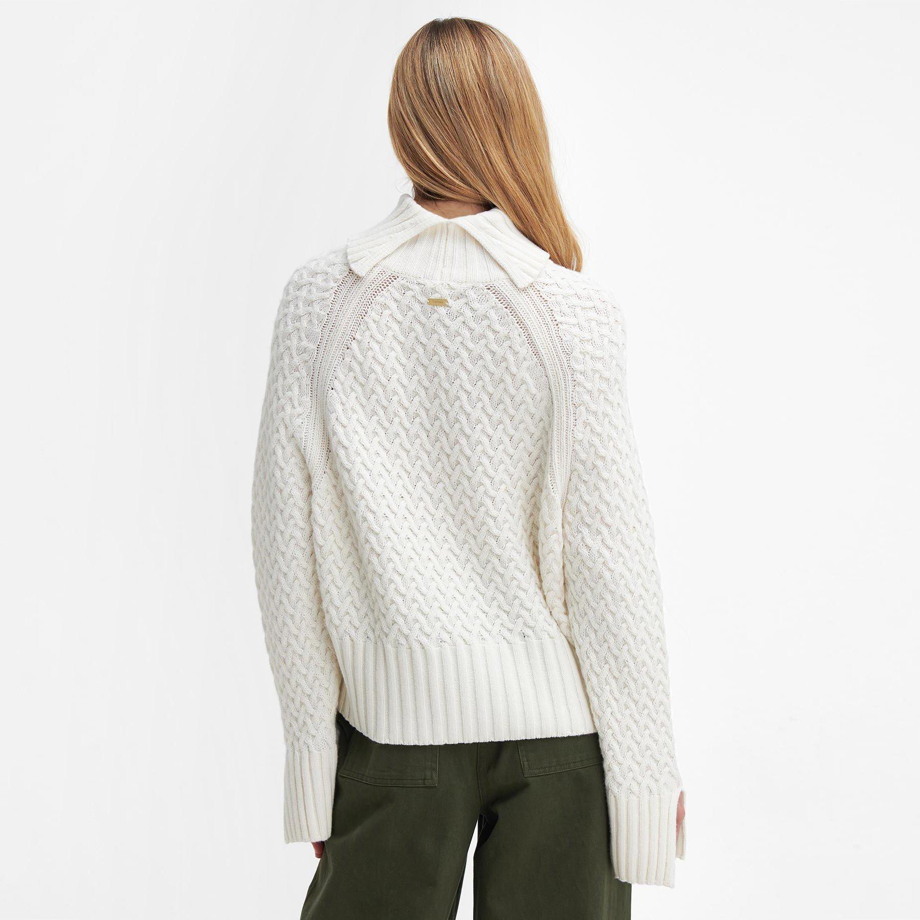 Ecru - Barbour - Malton Roll Neck Jumper - 3
