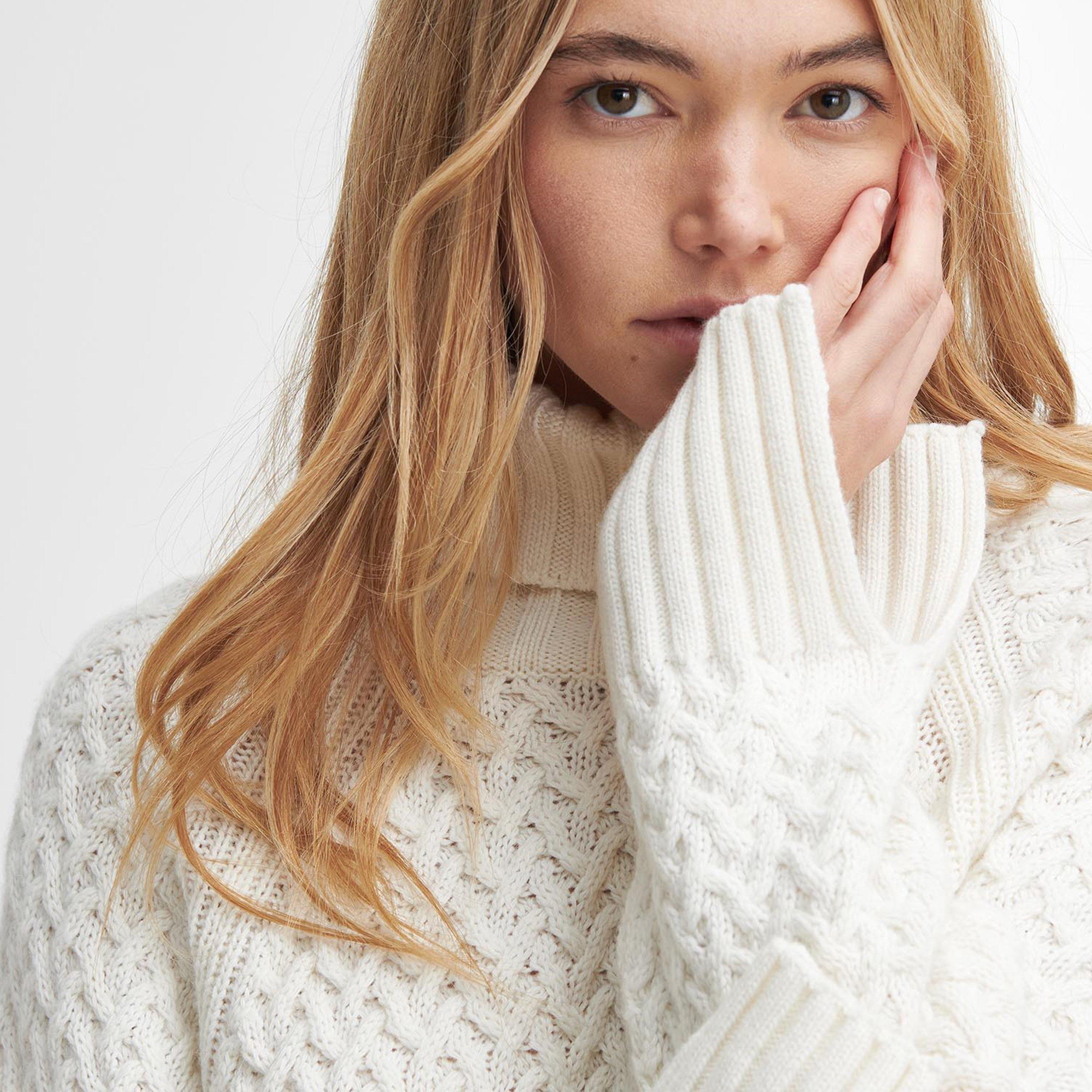 Ecru - Barbour - Malton Roll Neck Jumper - 4