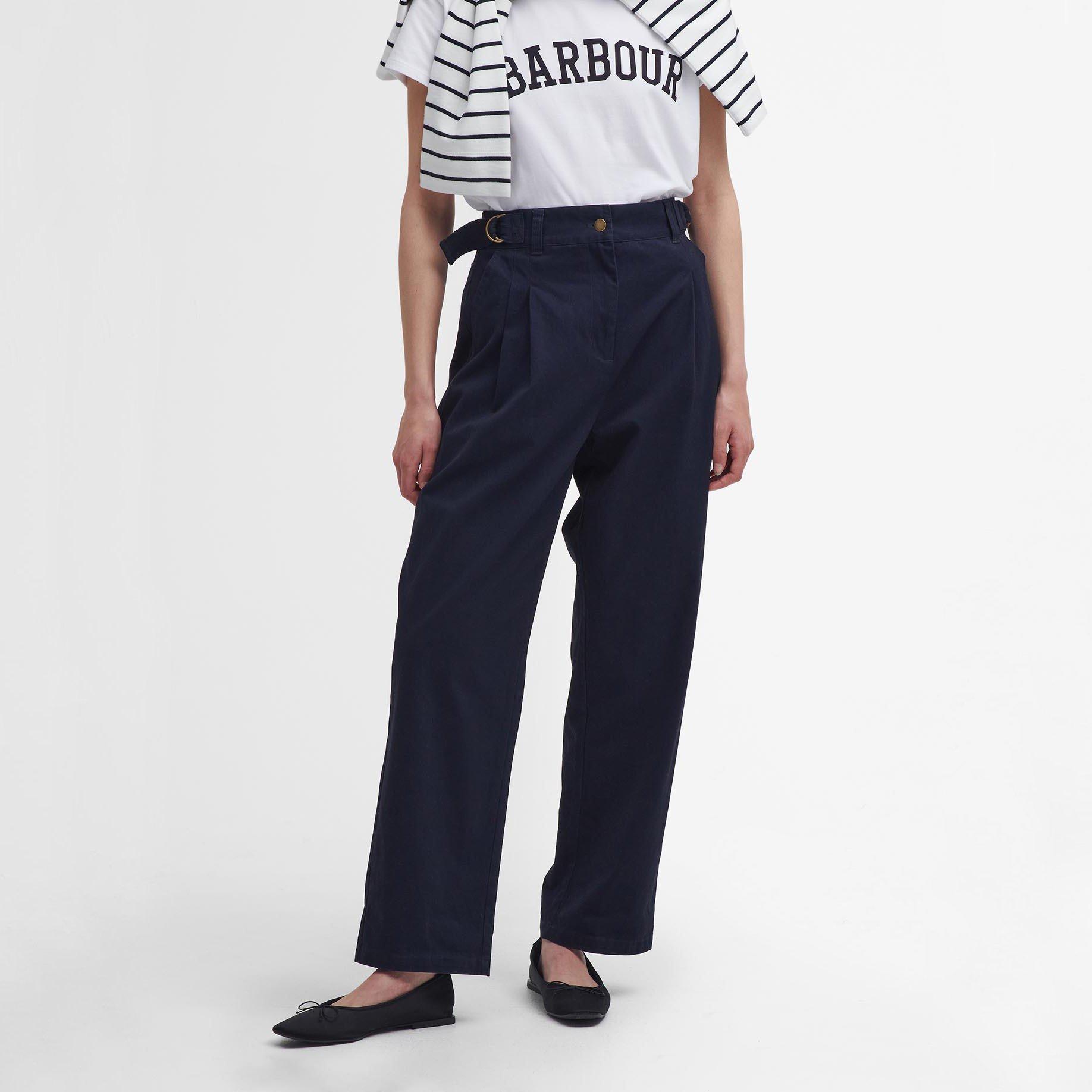 Navy - Barbour - Amber Tapered Trousers - 2