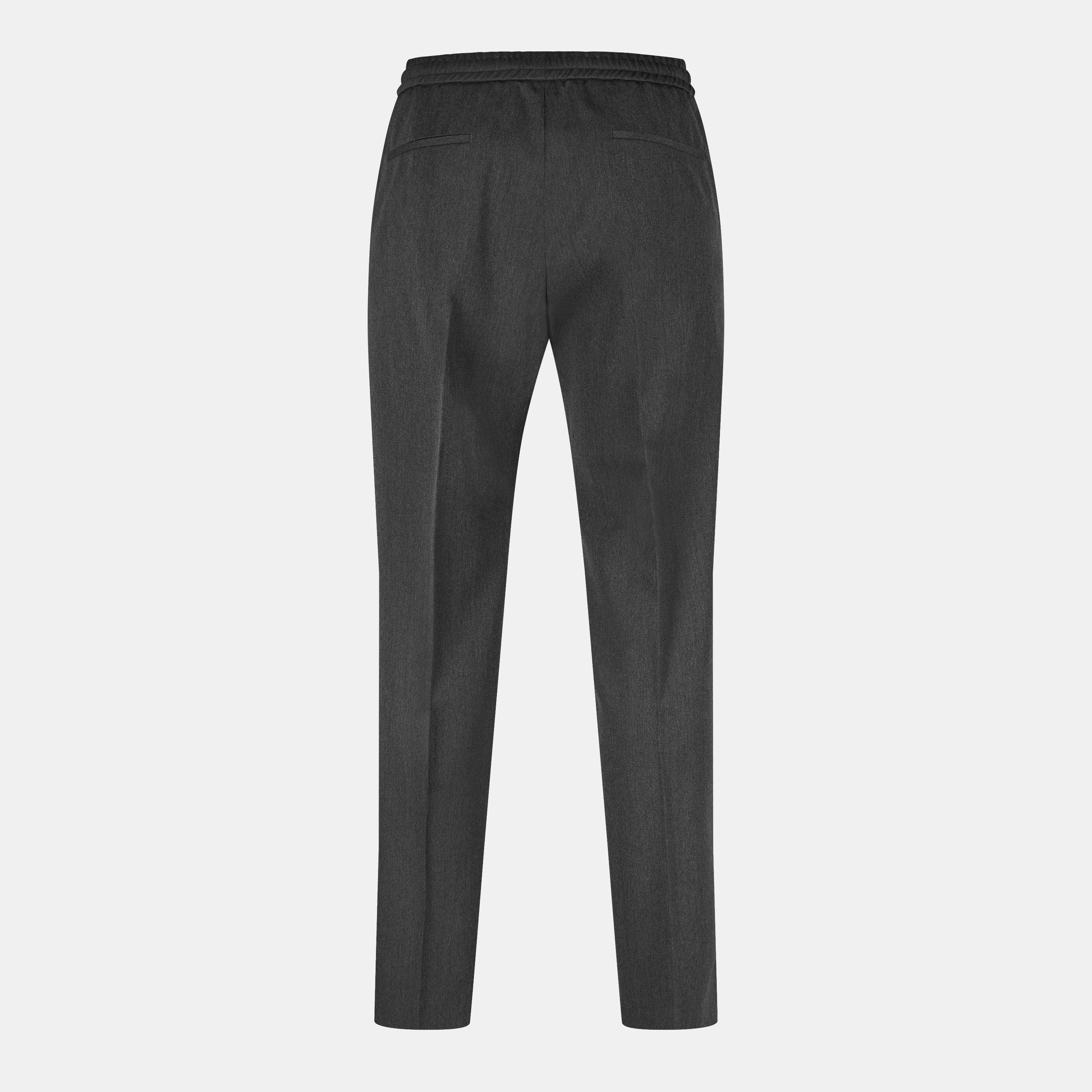 Dark Grey - Gucci - Logo Wool Trousers - 2