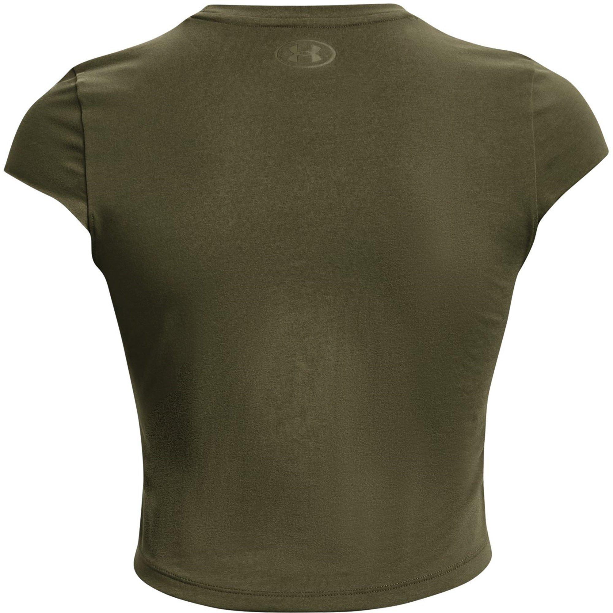 Green - Under Armour - Project Rock Night Shift Cap T-Shirt Womens - 2