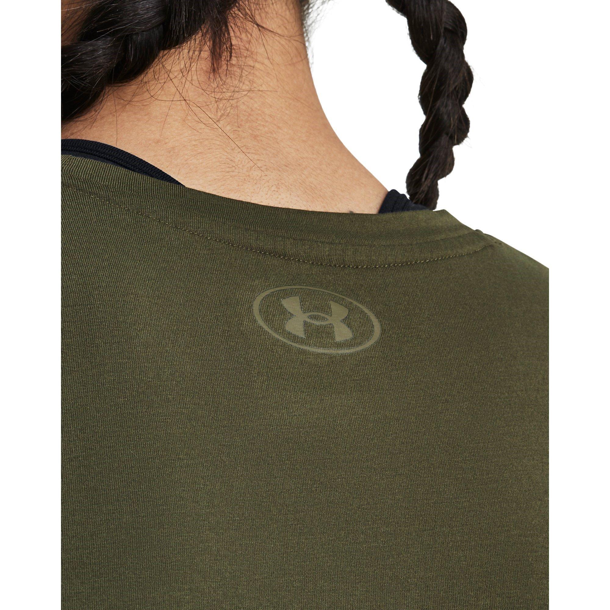 Green - Under Armour - Project Rock Night Shift Cap T-Shirt Womens - 5