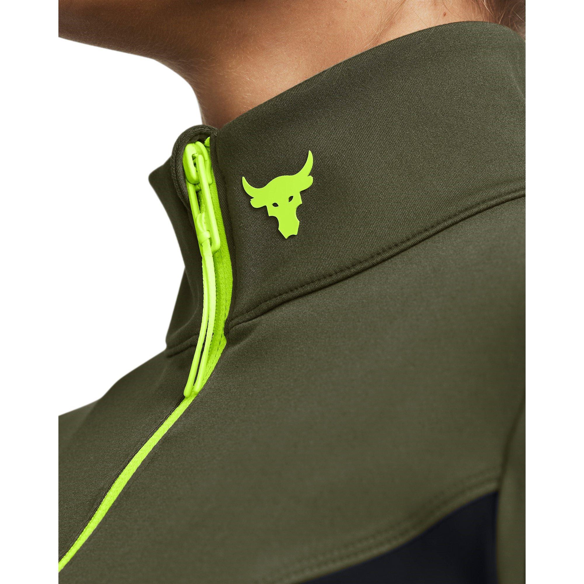 Verde - Under Armour - Project Rock Cropped Gym Jacket Womens - 5