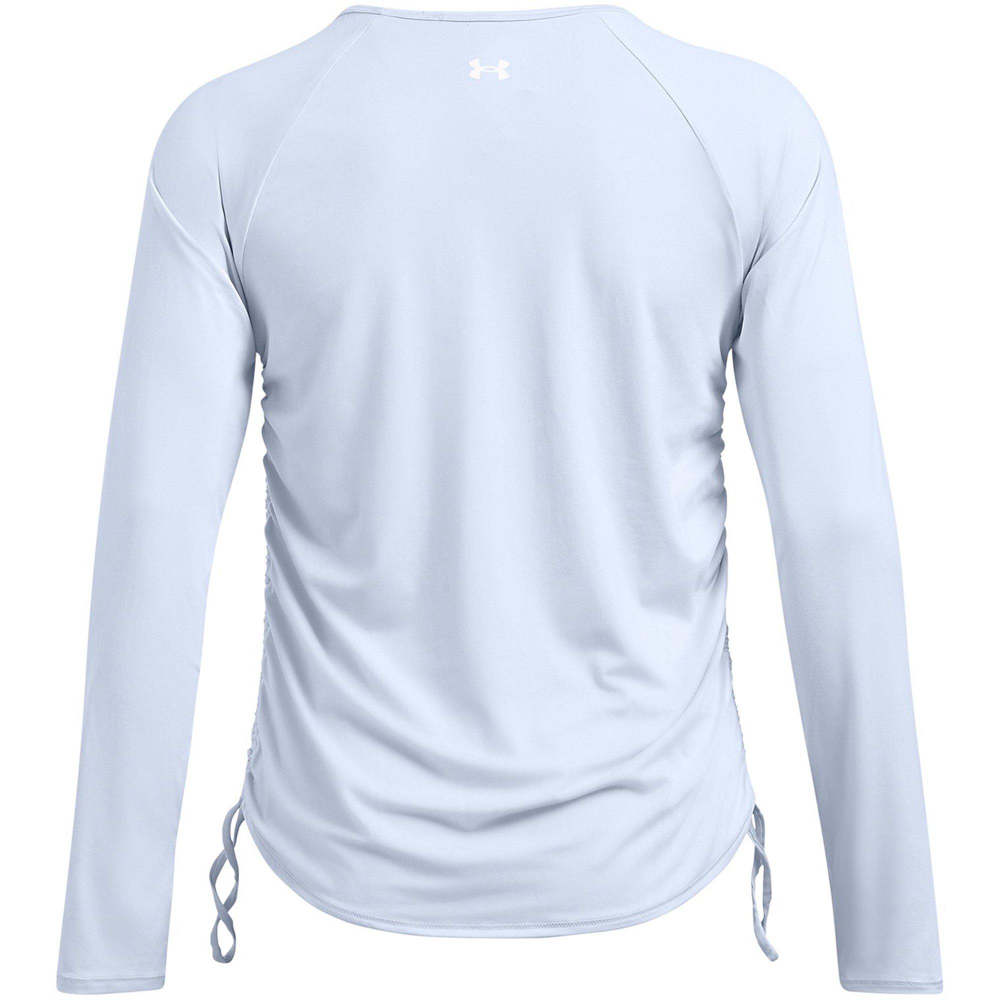 Nimbus Blu/Wht - Under Armour - Motion Long Sleeve Longline T-Shirt Womens - 4