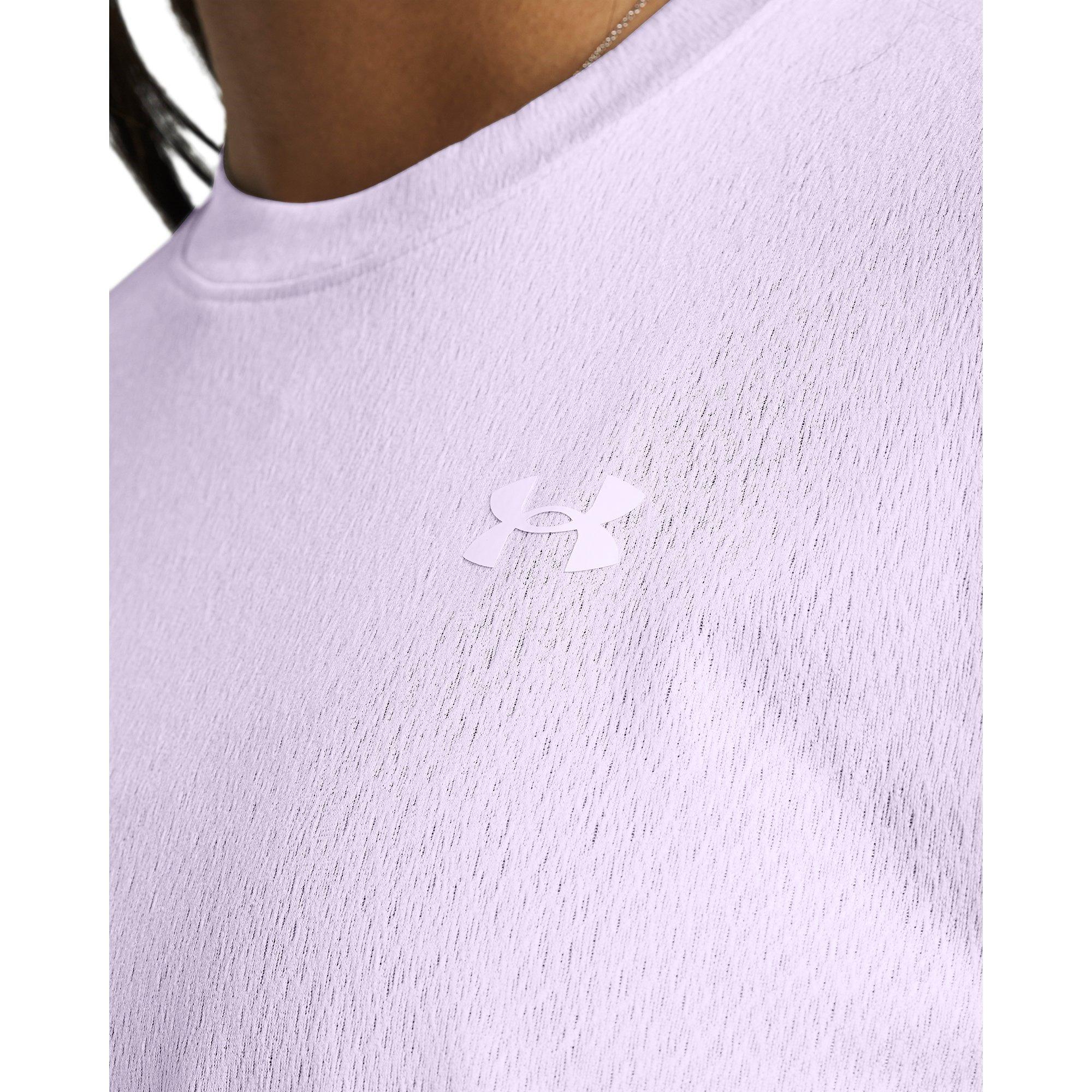 Salt Purple/Wht - Under Armour - Tech Riddle Short-Sleeve Performance Gym Top - 4