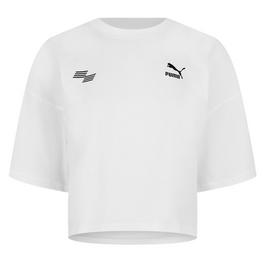 Puma Barbour Beacon Granatowy t-shirt z logo w kształcie rombu
