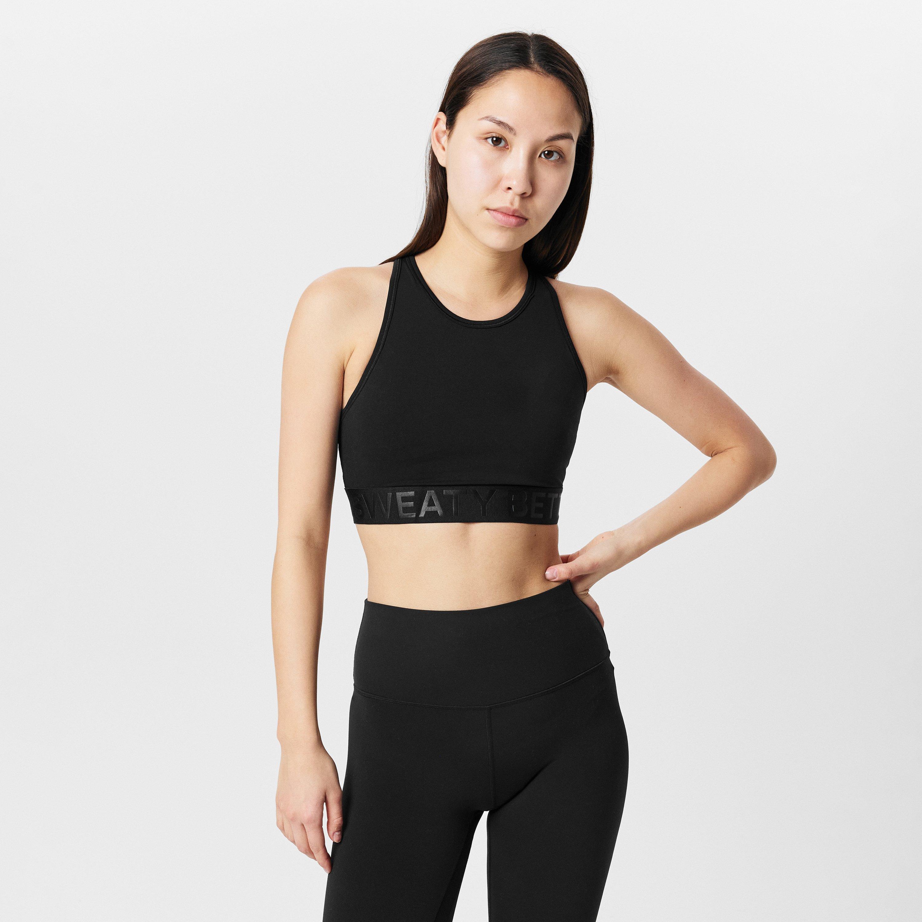black - Sweaty Betty - Women's Logo Medium Impact Sports Bra - 2