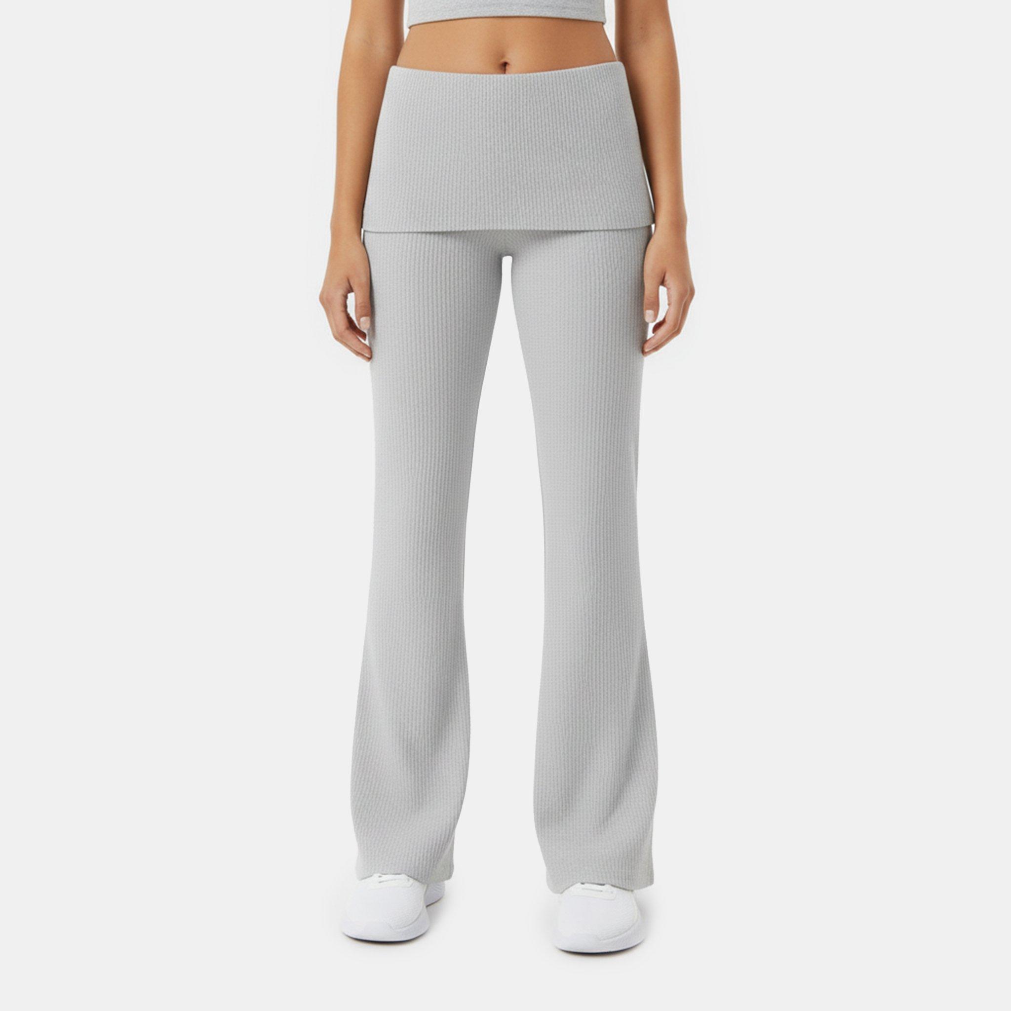 Grijs - USA Pro - Sophie Habboo Rib Flared Yoga Pants - 3