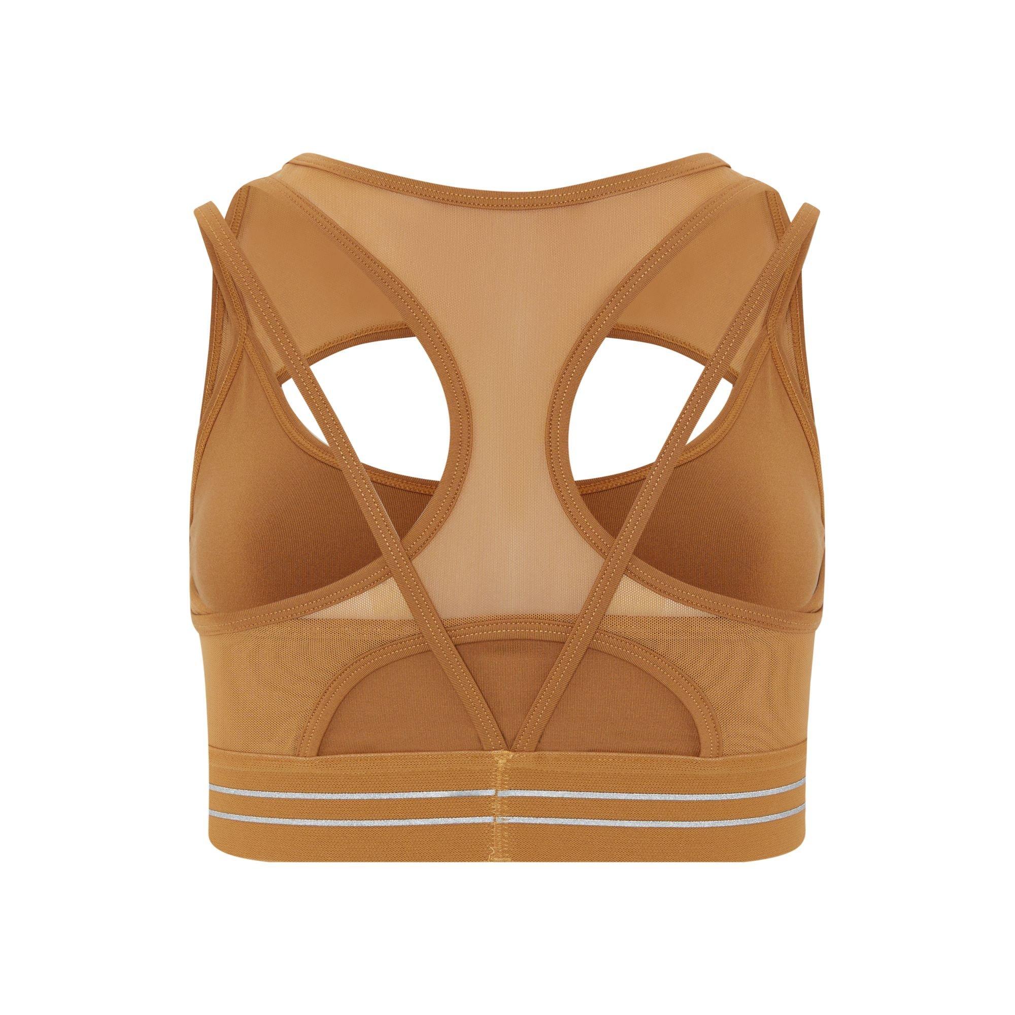 Tan - HIIT - Reflective Logo Bralette - 2