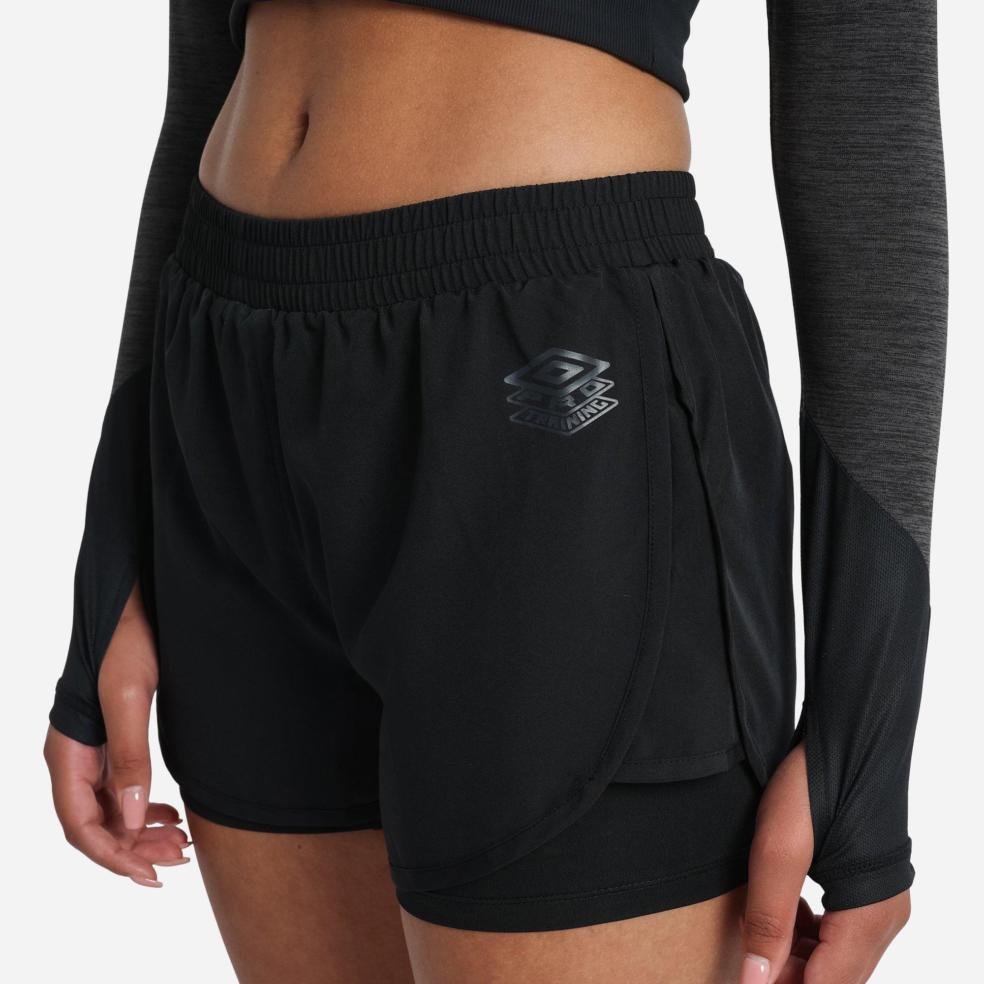 Black - Umbro - Pro Training Hybrid Performance Gym Shorts - 4