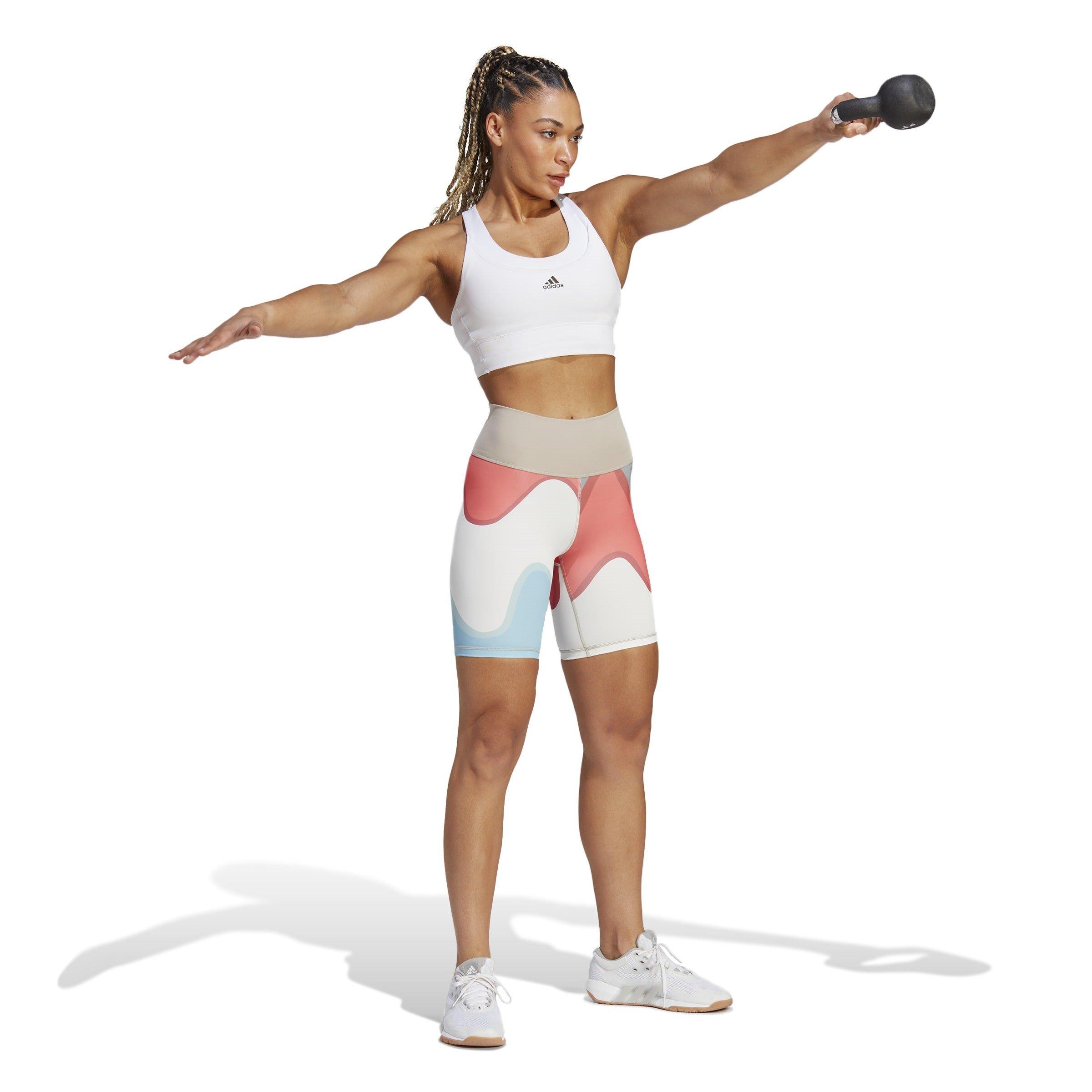 Iceblu/Clowhi - adidas - X Marimekko Optime Bike Shorts Womens - 4