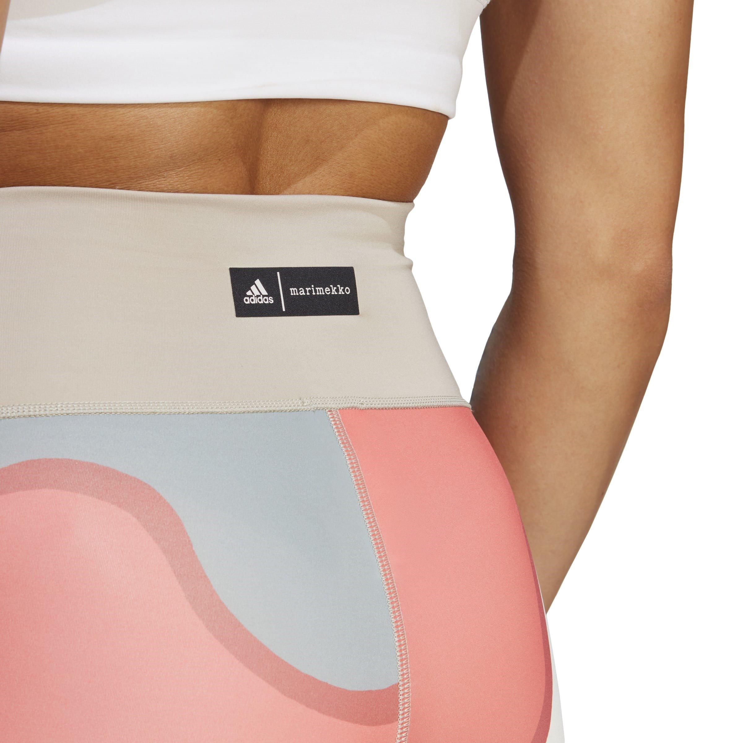 Iceblu/Clowhi - adidas - X Marimekko Optime Bike Shorts Womens - 5