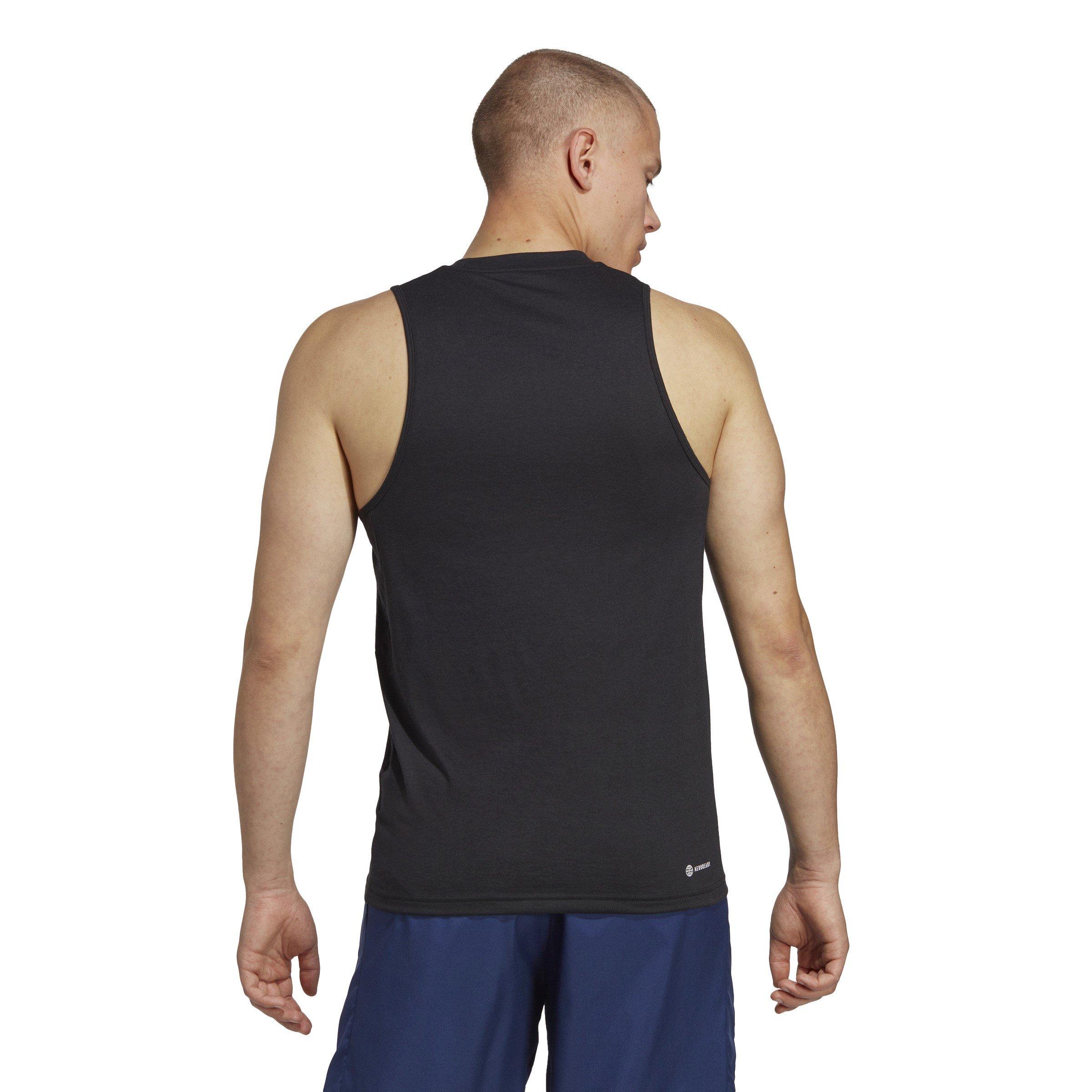Black/White - adidas - Train Essentials Feelready Mens Training Tank Top - 3