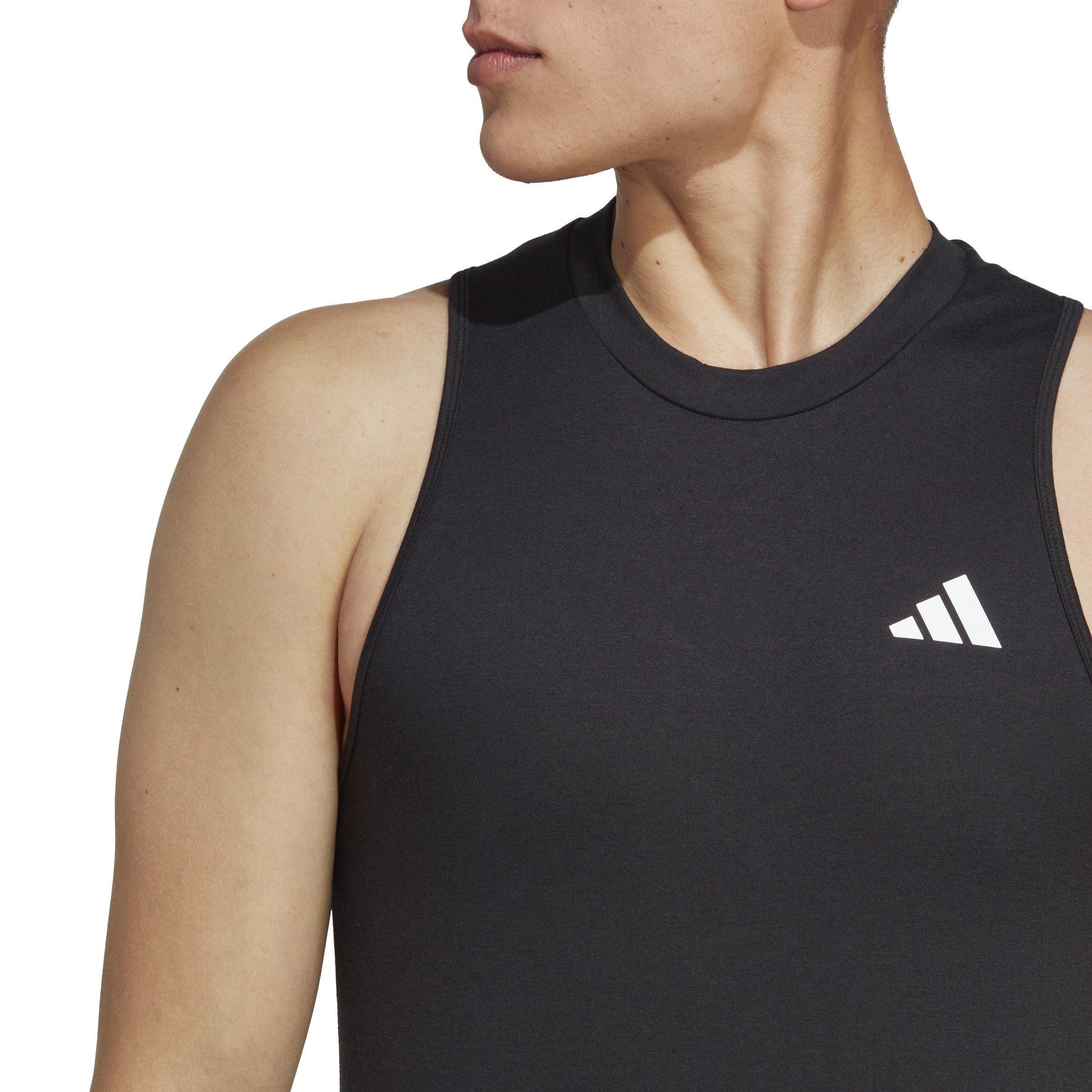Black/White - adidas - Train Essentials Feelready Mens Training Tank Top - 5