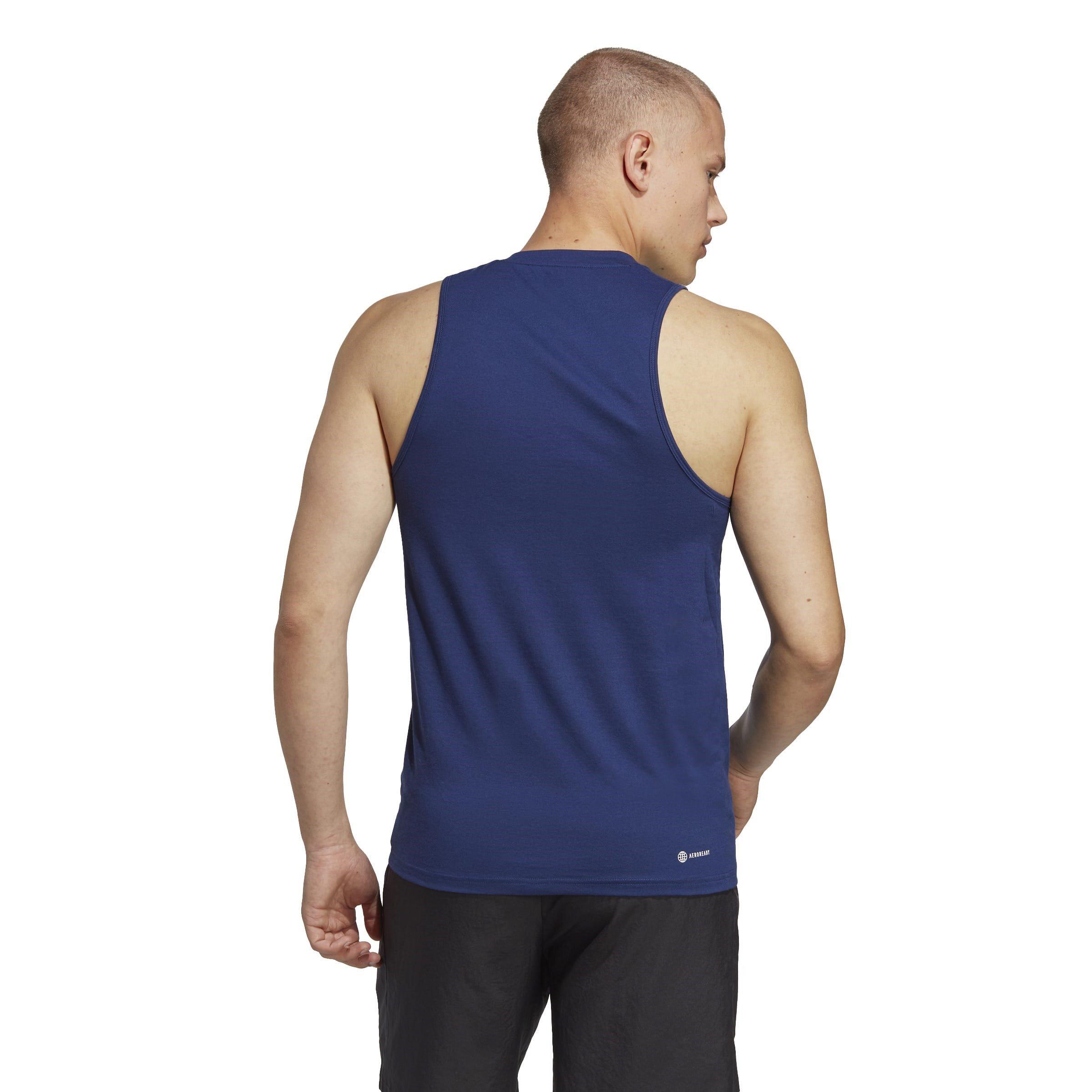 Dk.Blue/White - adidas - Train Essentials Feelready Mens Training Tank Top - 3