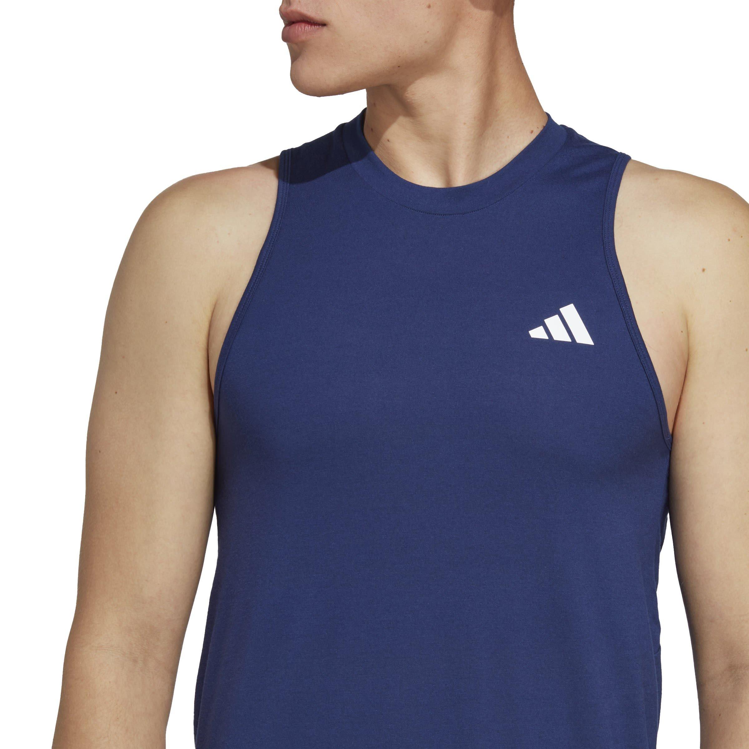 Dk.Blue/White - adidas - Train Essentials Feelready Mens Training Tank Top - 6