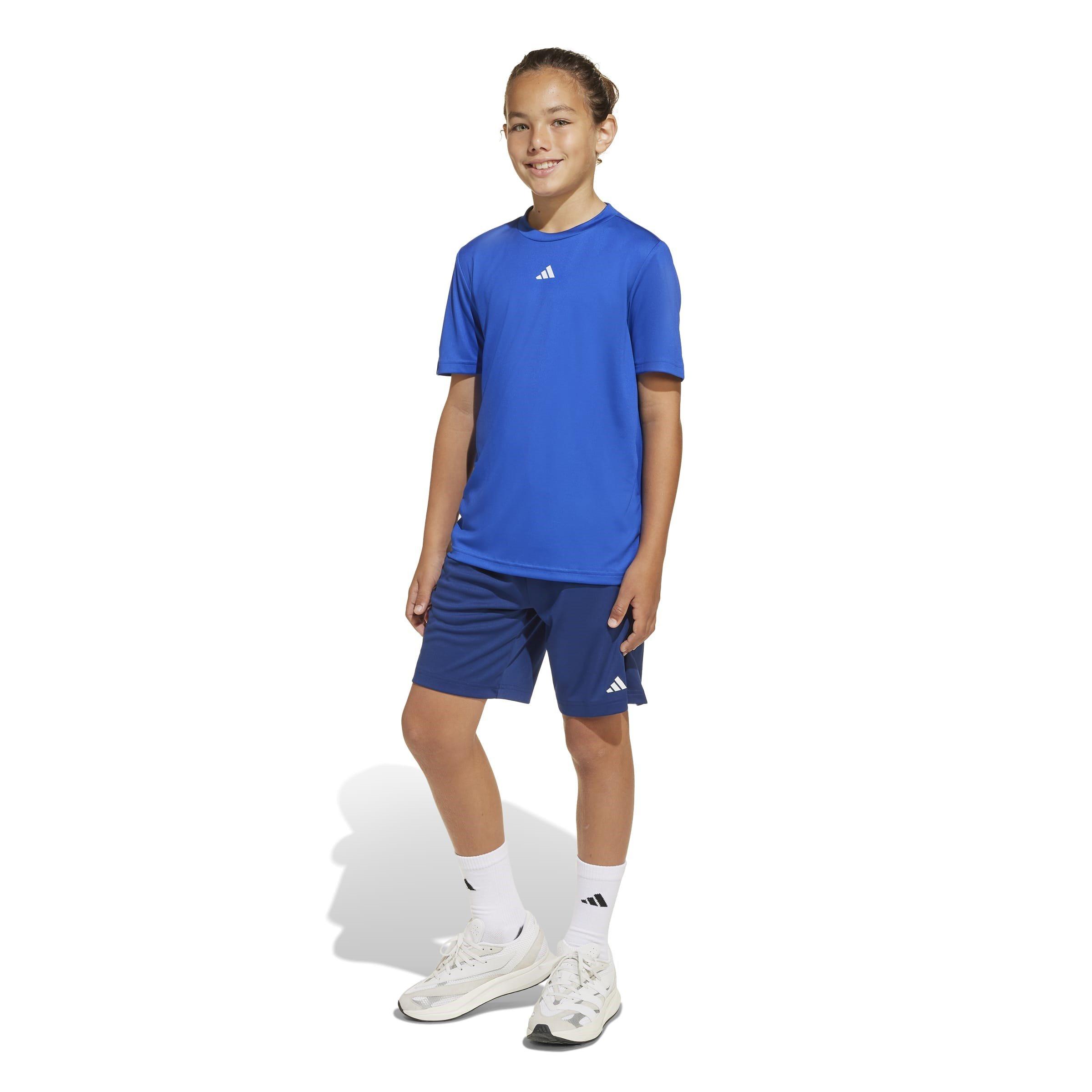 Dk.Blue/White - adidas - Train Essentials Logo Juniors Performance Shorts - 4